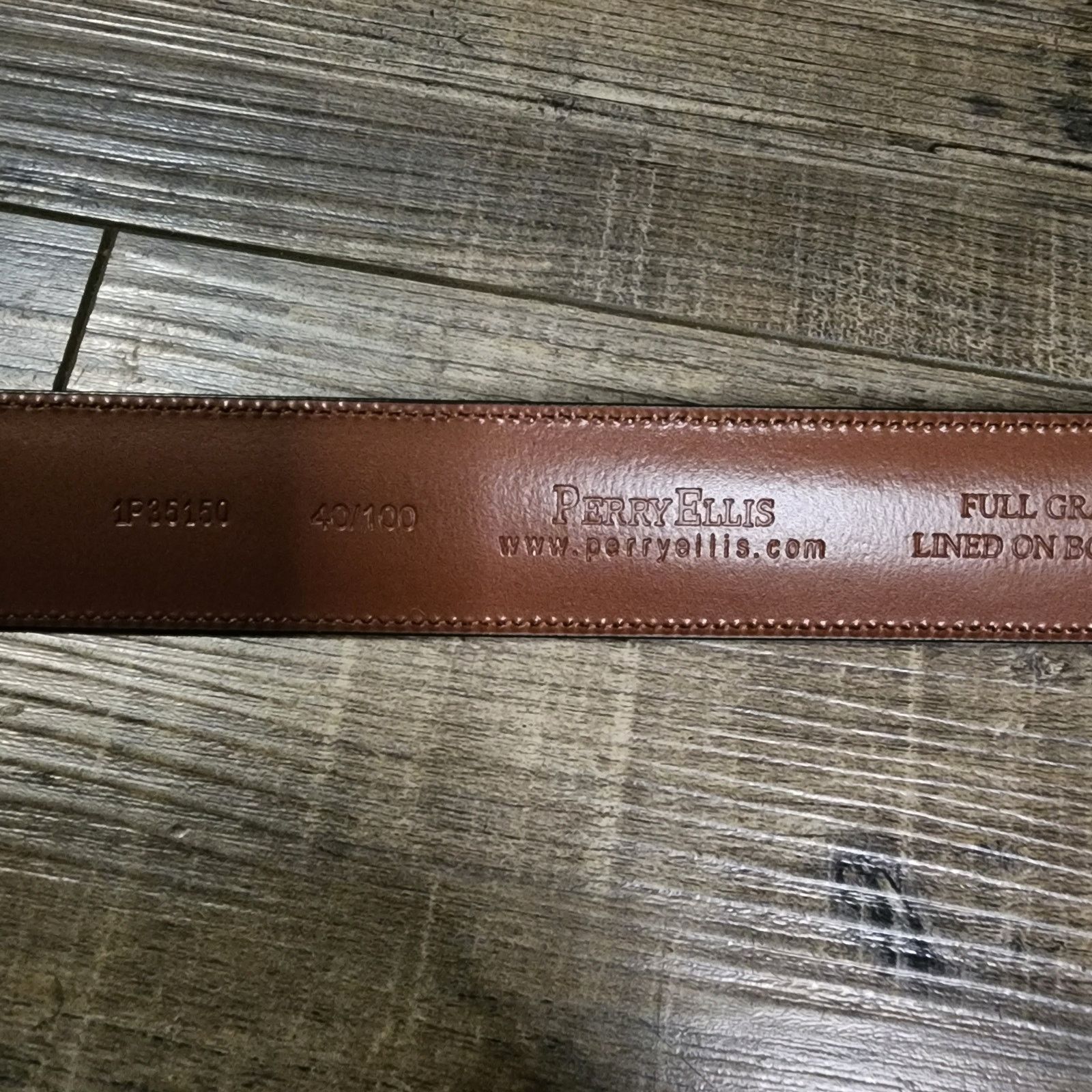 Perry Ellis New with tags Perry Ellis brown leather belt size 40 C Size 40 - 2 Thumbnail