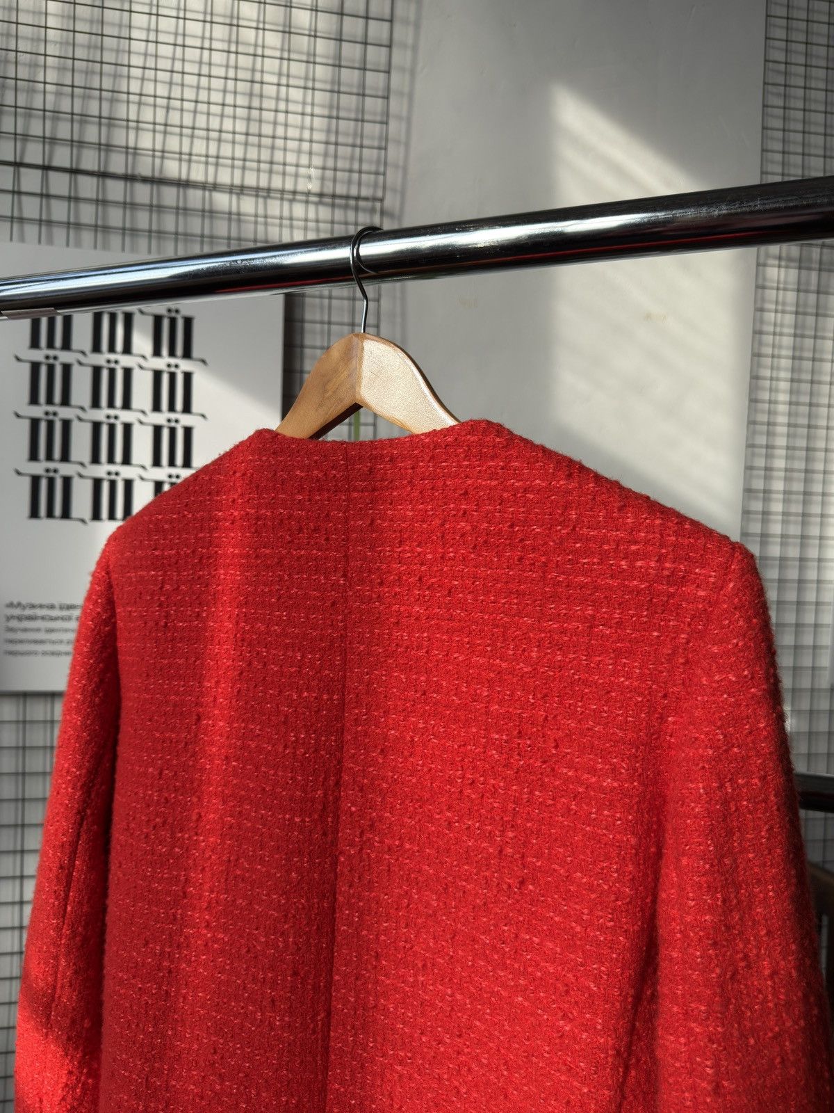 Celine Celine Chasseur Tweed Evening Wool Jacket Red Gold Buttoned Size M / US 6-8 / IT 42-44 - 12 Thumbnail