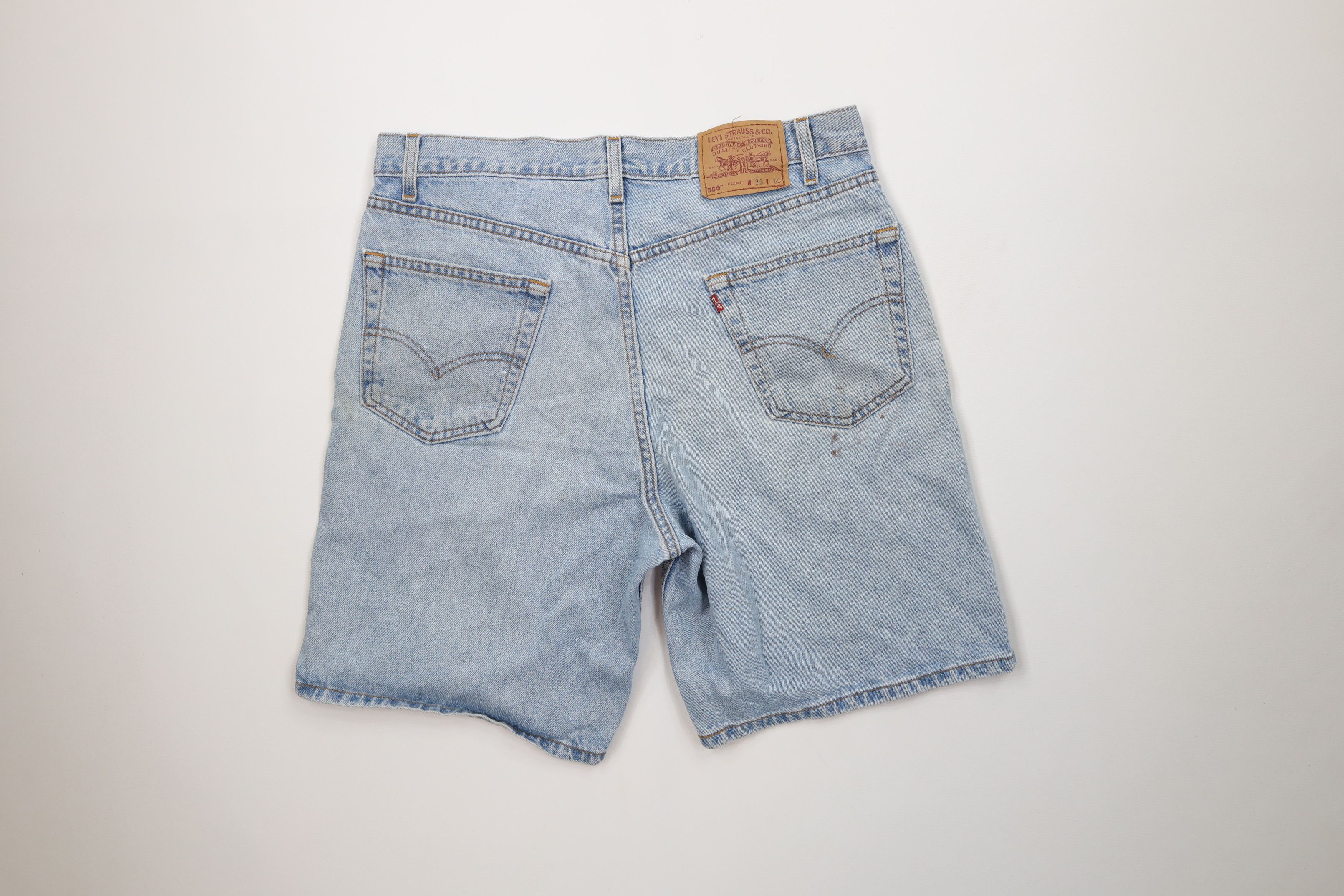 Levi's Vintage 90s Levis 550 Fit Denim Jean Shorts Jorts USA Size US 36 / EU 52 - 11 Thumbnail