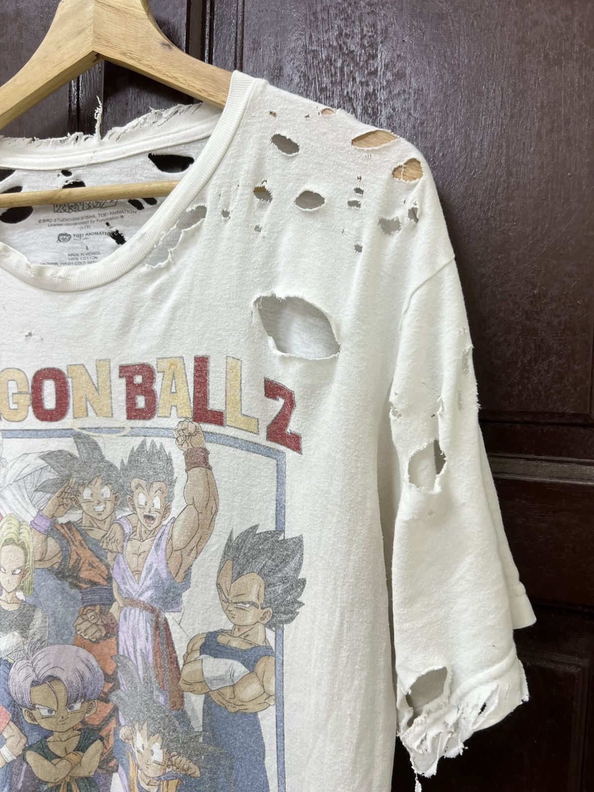 Anime VINTAGE Thrashed Faded Dragon Ball Z Distressed Tee Size US L / EU 52-54 / 3 - 3 Thumbnail