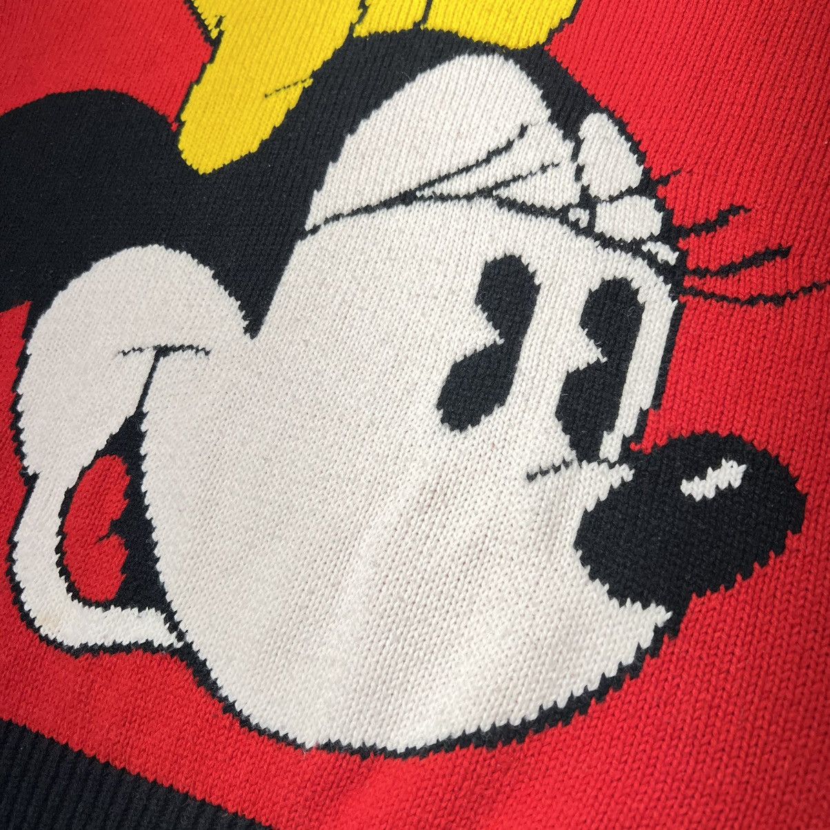 Disney × Mickey Mouse × Vintage VTG Mickey & Co Sweater Minnie Mouse Disney Red Knit Striped Size S / US 4 / IT 40 - 3 Thumbnail