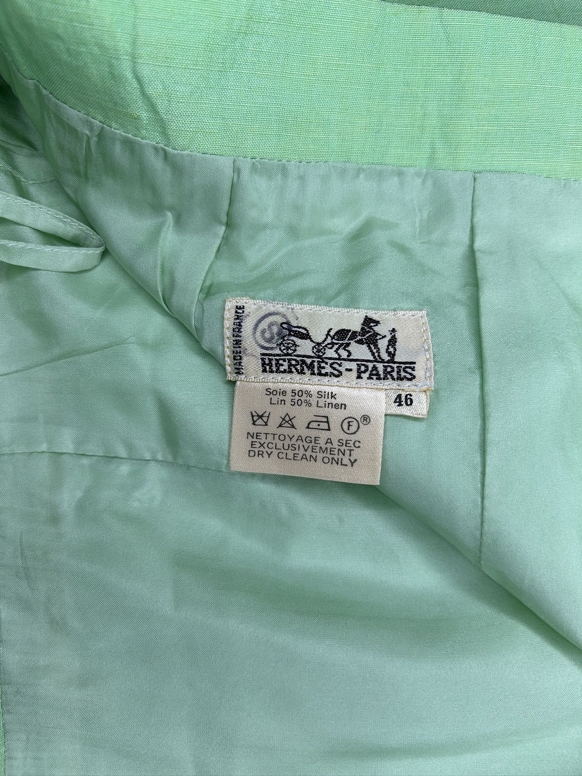 Hermes 90s Silk/Linen Skirt Size 34" / US 12 / IT 48 - 11 Thumbnail