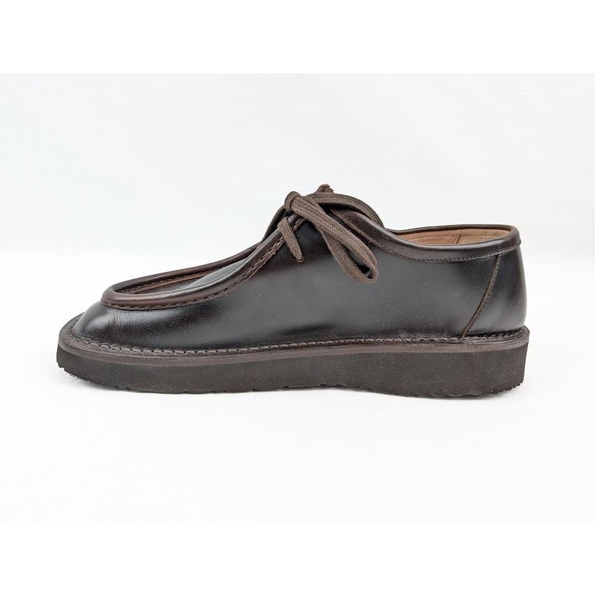 Loewe o1rshd1 Faro Moc-Toe Leather Derby Shoes in Dark Brown Size US 12 / EU 45 - 7 Thumbnail