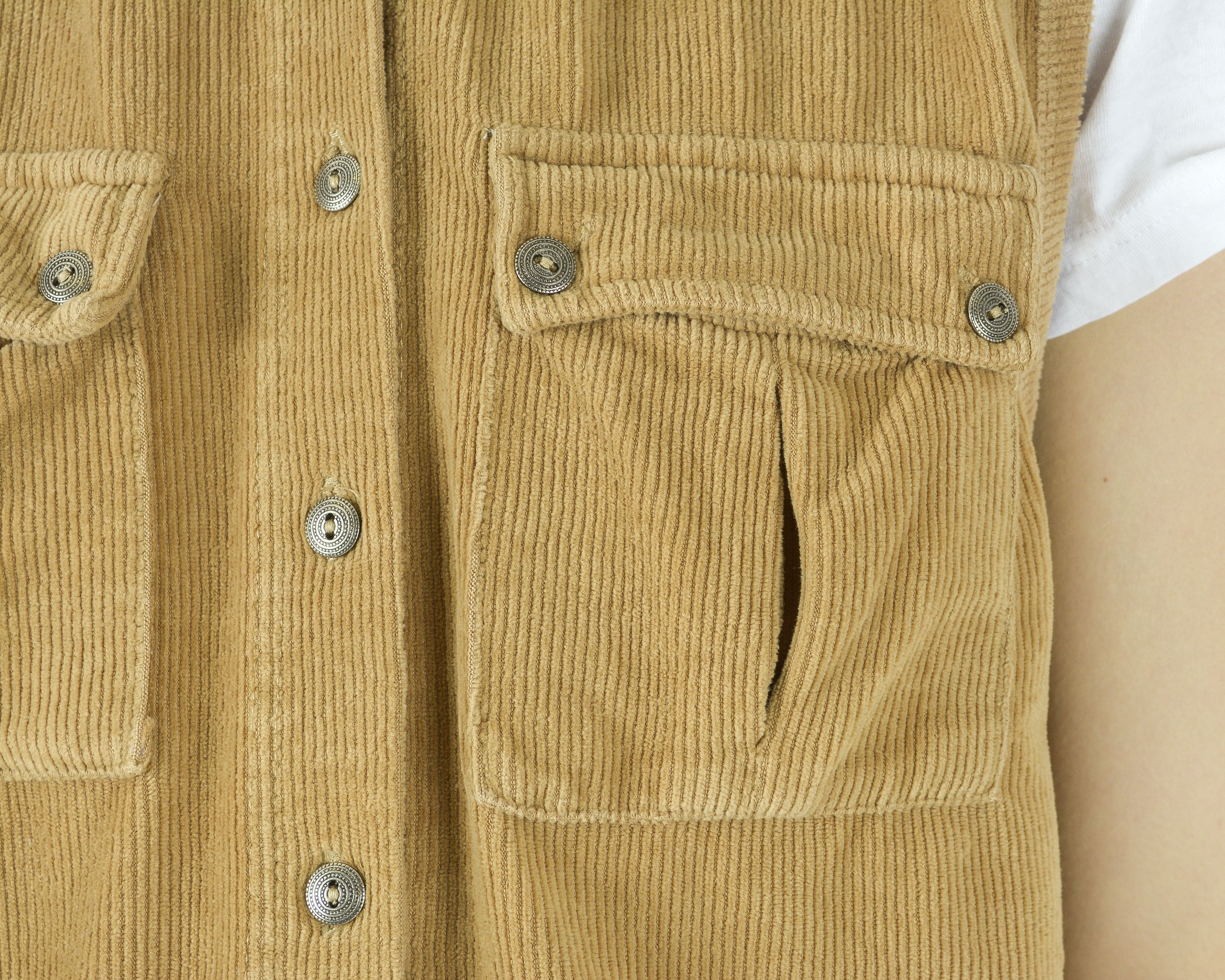 Vintage IMAX Corduroy Waistcoat Cord Vest Button Up Tank Gilet Top Size M / US 6-8 / IT 42-44 - 5 Thumbnail