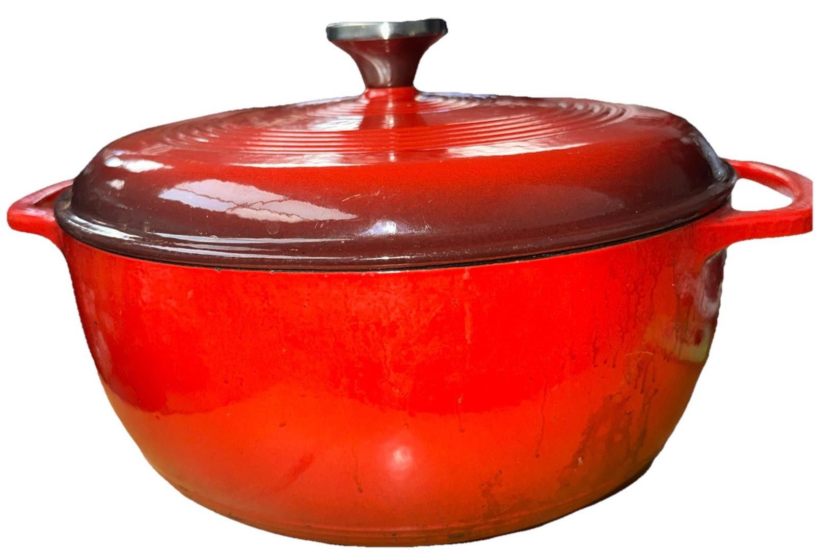 Other Lodge Cast Iron Porcelain Enameled 6 qt Dutch Oven Red Size ONE SIZE - 1 Thumbnail