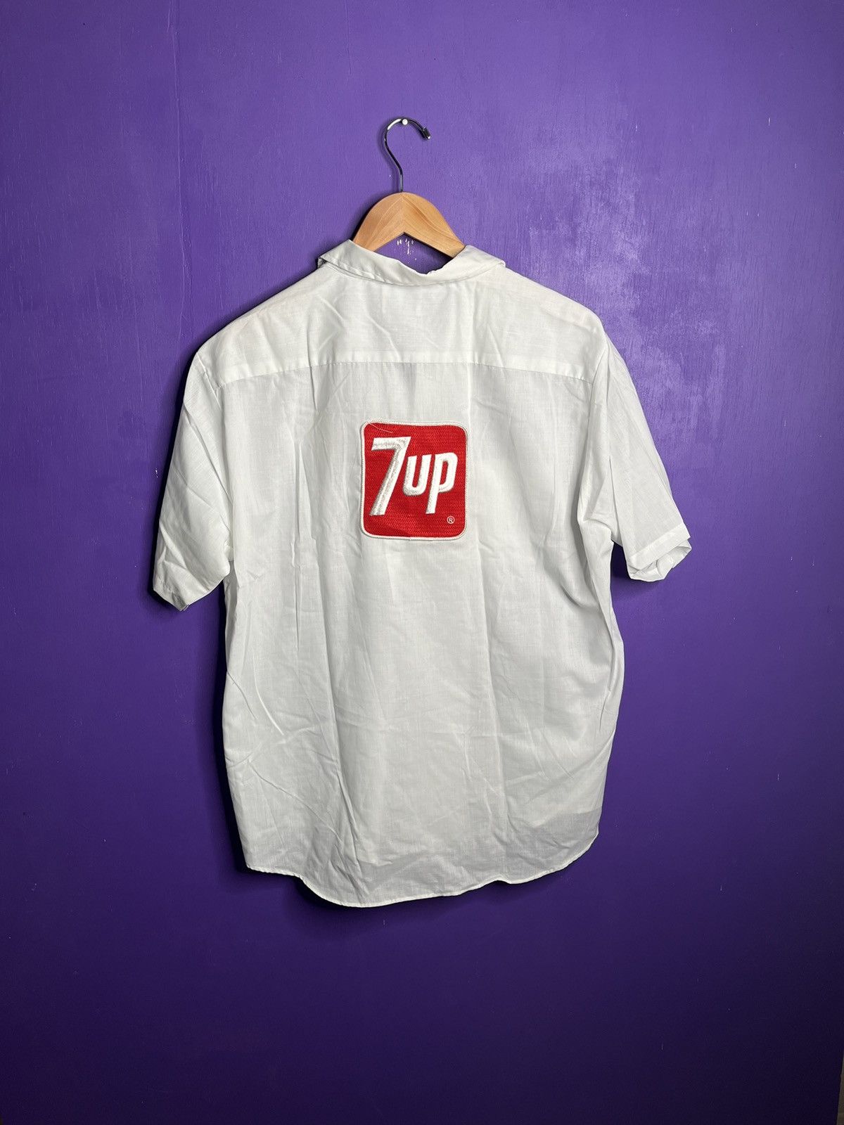 Vintage Vintage 70s 7-Up permapress patches work shirt Size US L / EU 52-54 / 3 - 2 Thumbnail