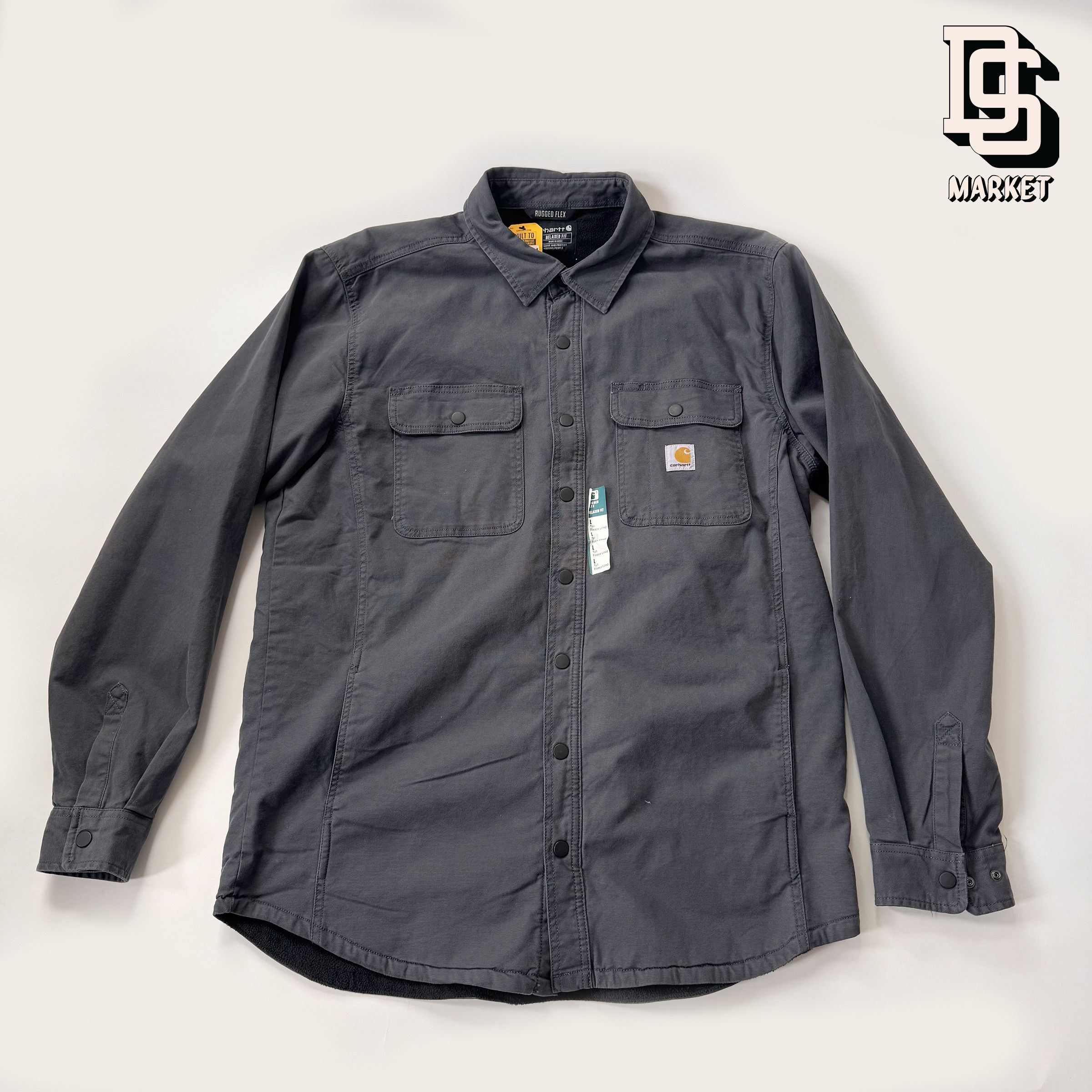 CARHARTT RUGGED FLEX FLEECE LINED JACKET CHARCOAL TALL SHIRT