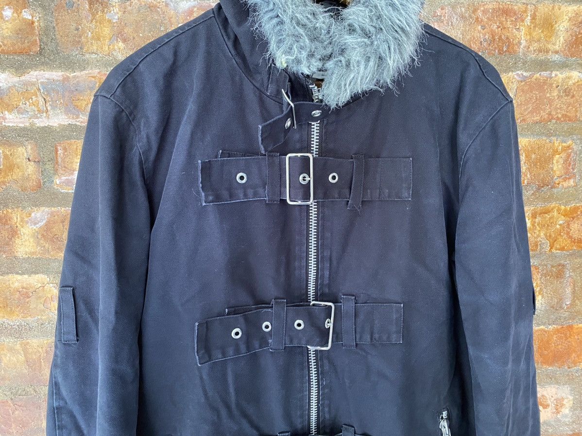 Japanese Brand 1990s Secret Agents Japan Cross Bondage fur Jacket YKK Size US L / EU 52-54 / 3 - 6 Thumbnail
