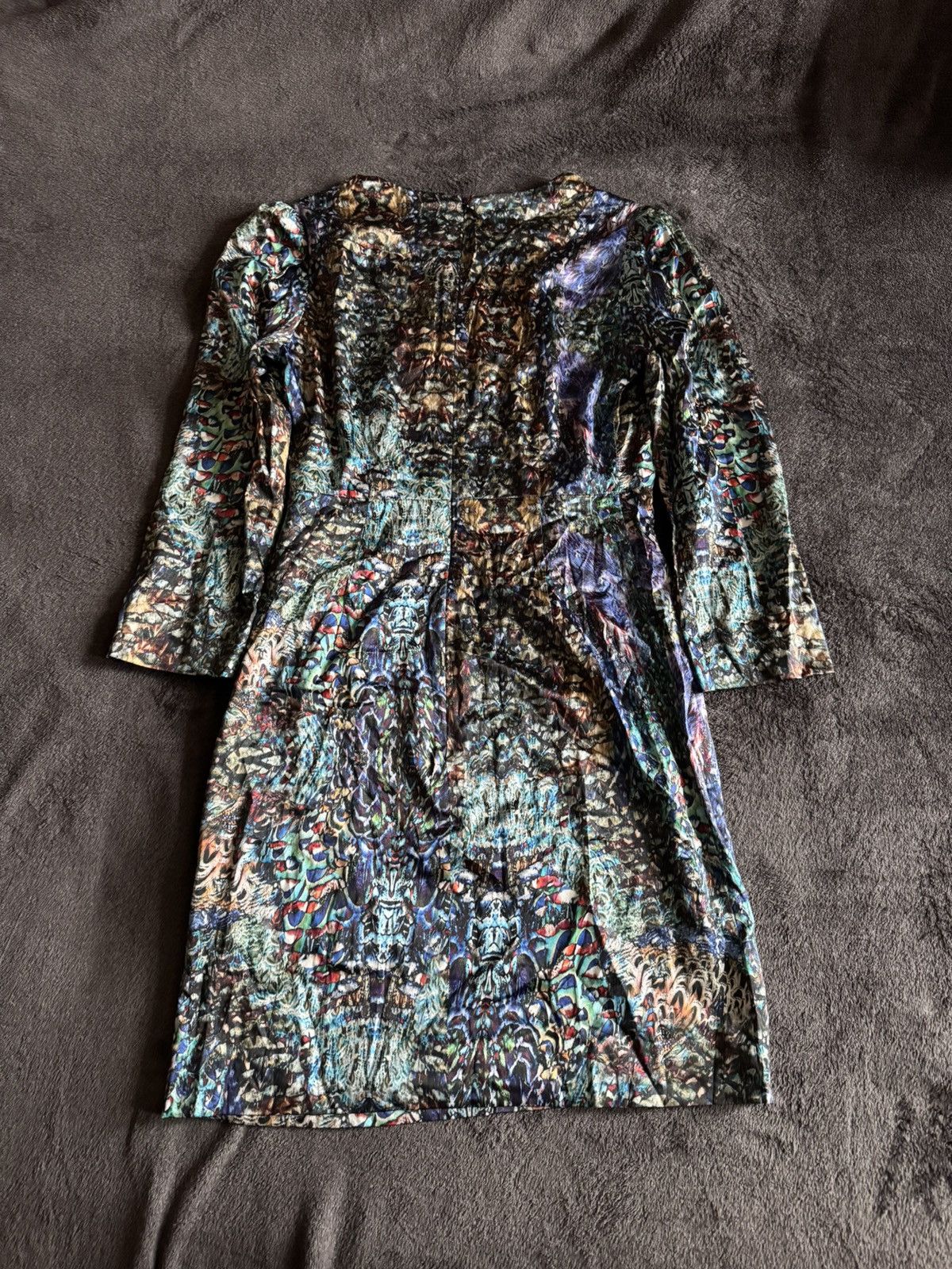 Alexander McQueen × Vintage Alexander McQueen - SS12 Silk Tunic Mini Dress luxury Size XS / US 0-2 / IT 36-38 - 13 Thumbnail