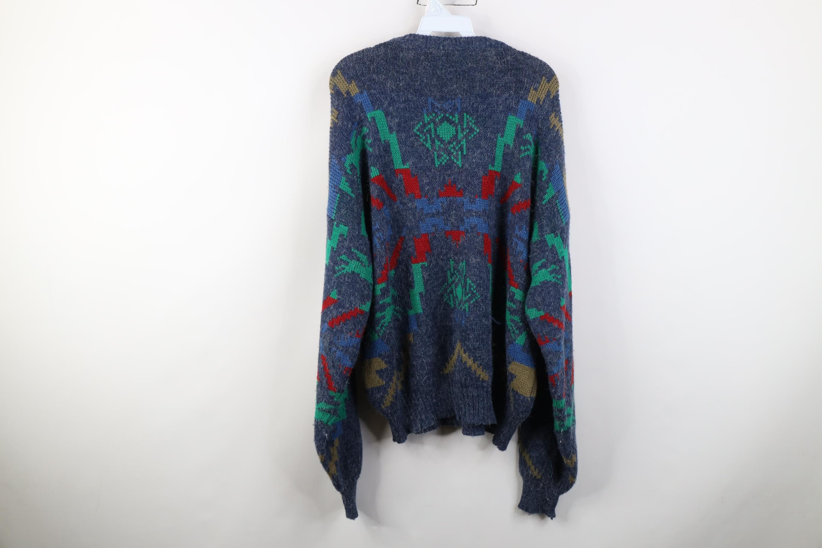 Vintage Vintage 90s Streetwear Pegasus Horse Knit Crewneck Sweater Size US L / EU 52-54 / 3 - 8 Thumbnail