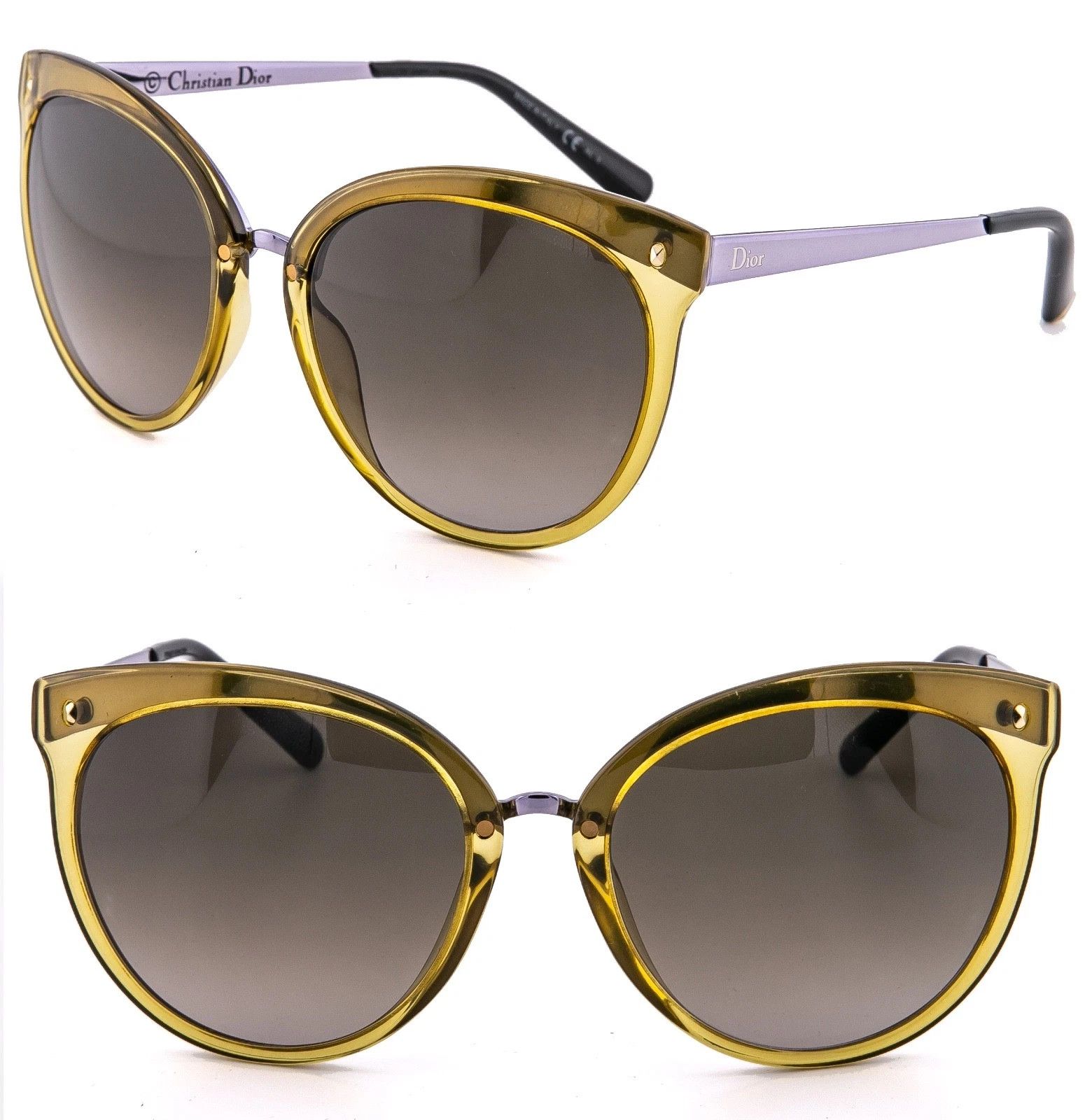Christian Dior Monsieur CHRISTIAN DIOR Frozen 1 Transparent Yellow Lilac Sunglasses Size ONE SIZE - 1 Thumbnail