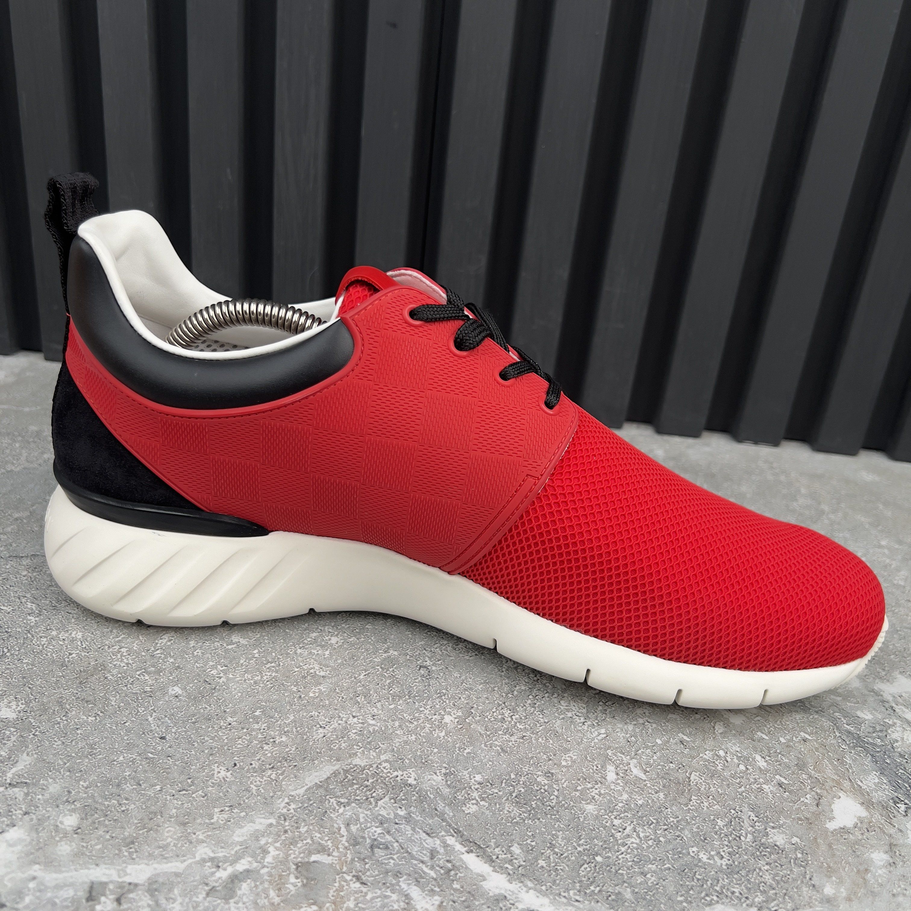 Louis Vuitton Fastlane Sneakers Red Damier Mesh Size US 8.5 / EU 41-42 - 8 Thumbnail