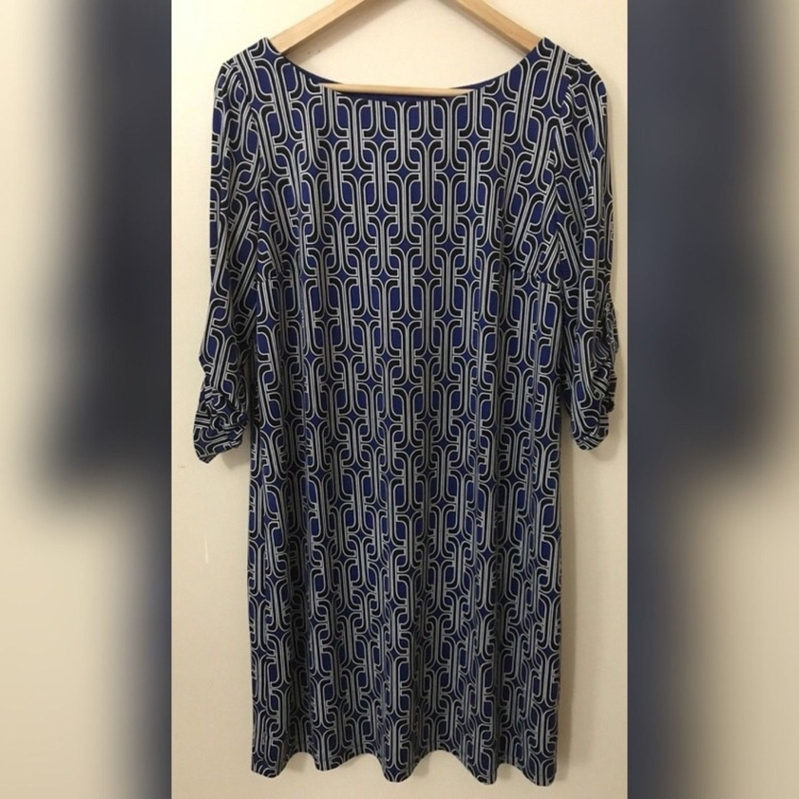 Other Motherhood Maternity Blue White & Black Dress Size M / US 6-8 / IT 42-44 - 1 Thumbnail
