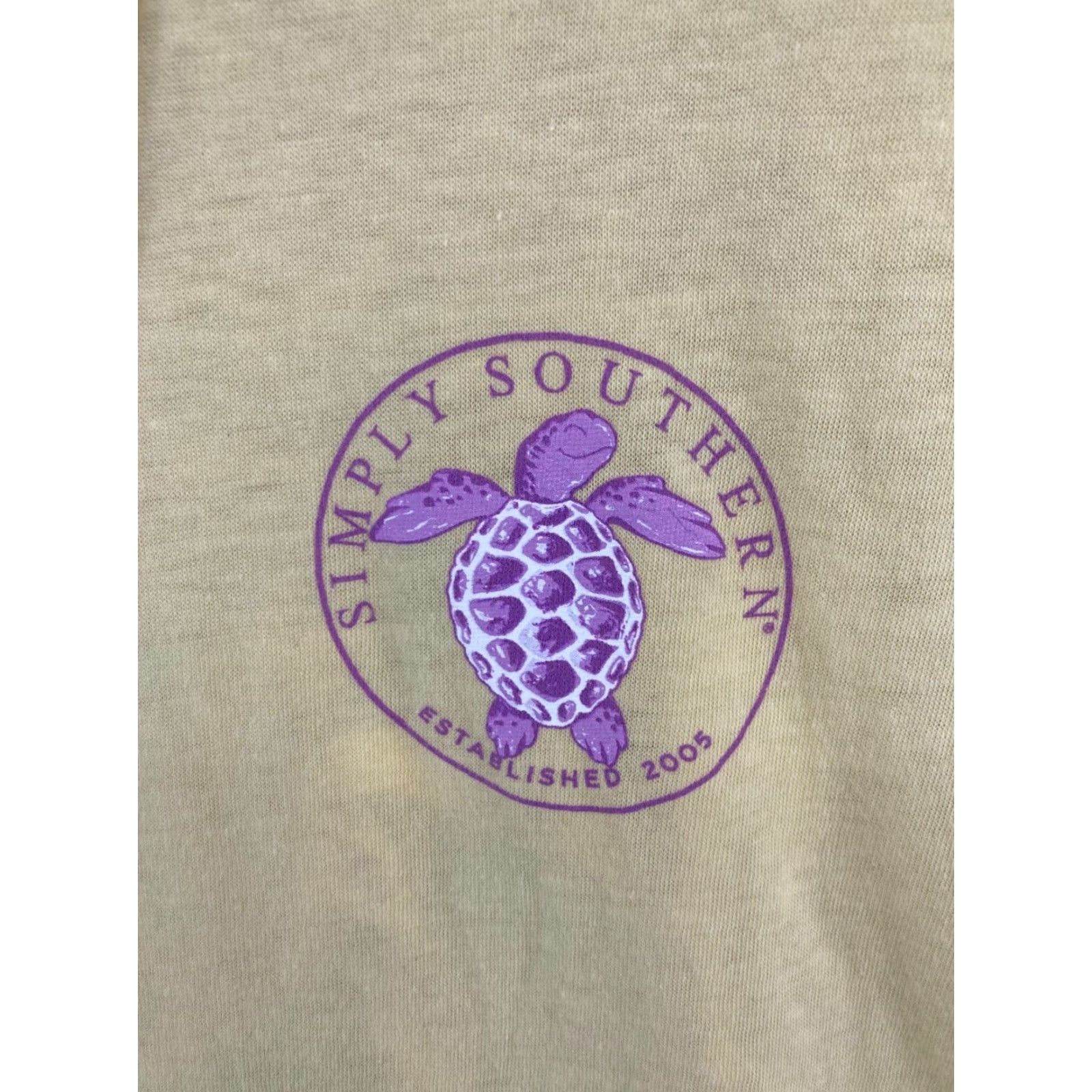 VIBE Simply Southern Womens TShirt 2XL Yellow Summer Vibes Thick Thighs Turles NWT Size XXL / US 16-18 / IT 52-54 - 5 Thumbnail