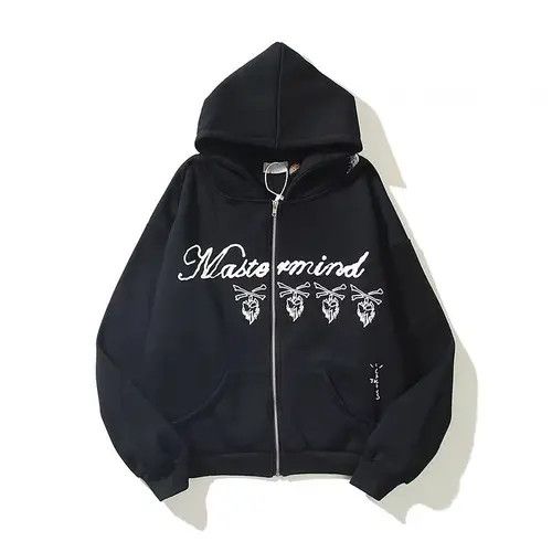 Japanese Brand Street Retro Skull Print Loose Casual Hooded Sweatshirt Size US M / EU 48-50 / 2 - 8 Thumbnail
