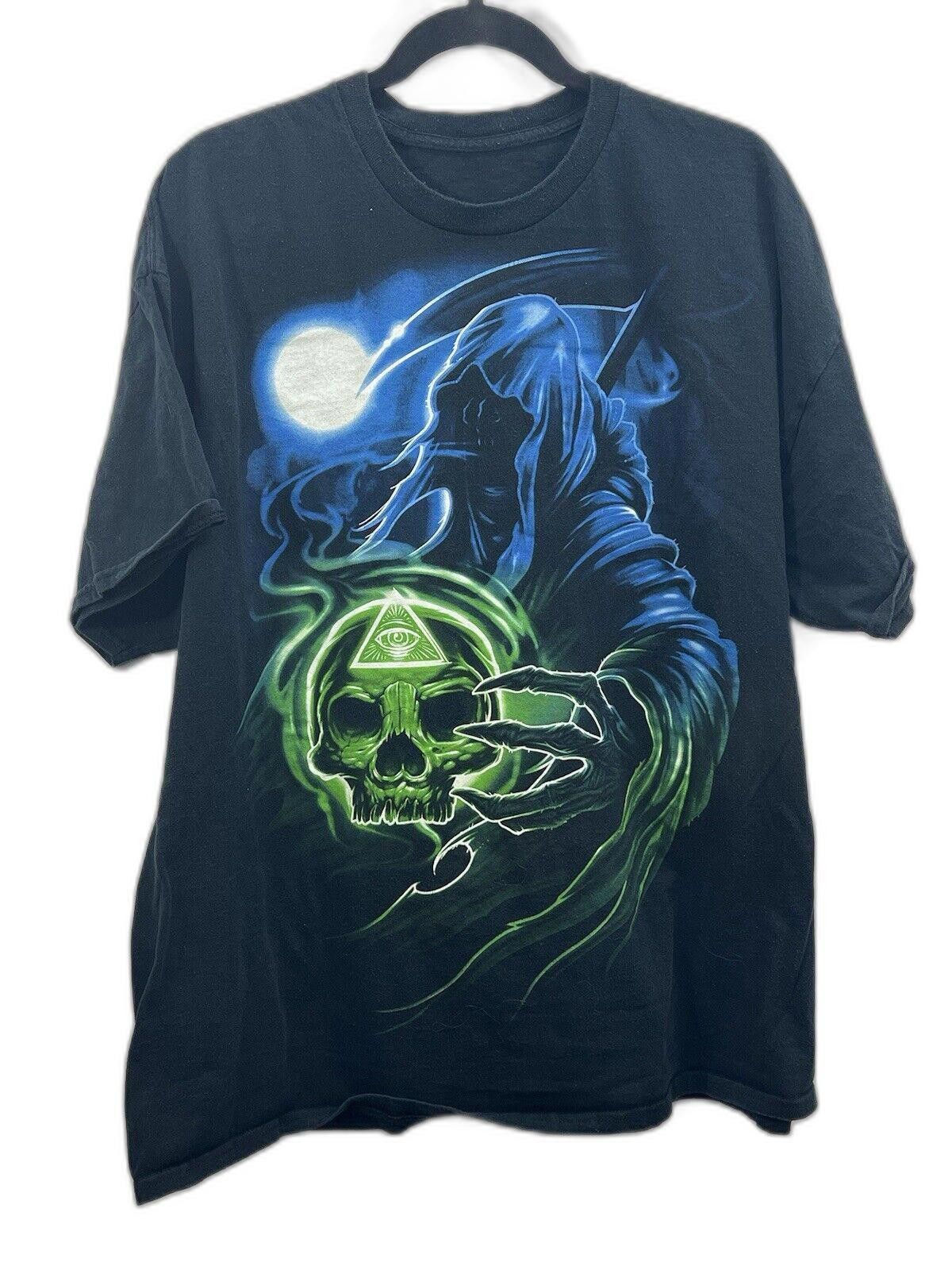 Designer Gothic Grim Reaper Graphic T-Shirt Size US XXL / EU 58 / 5 - 1 Thumbnail