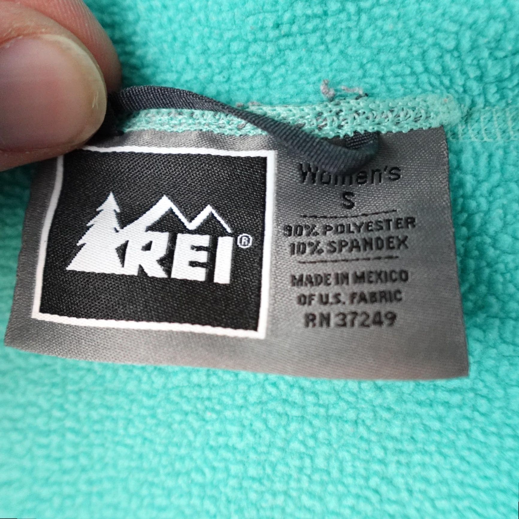 Vintage REI Jacket Womens Small Teal Polartec Wind Pro Hooded Full Zip Fleece Jacket Size S / US 4 / IT 40 - 6 Thumbnail