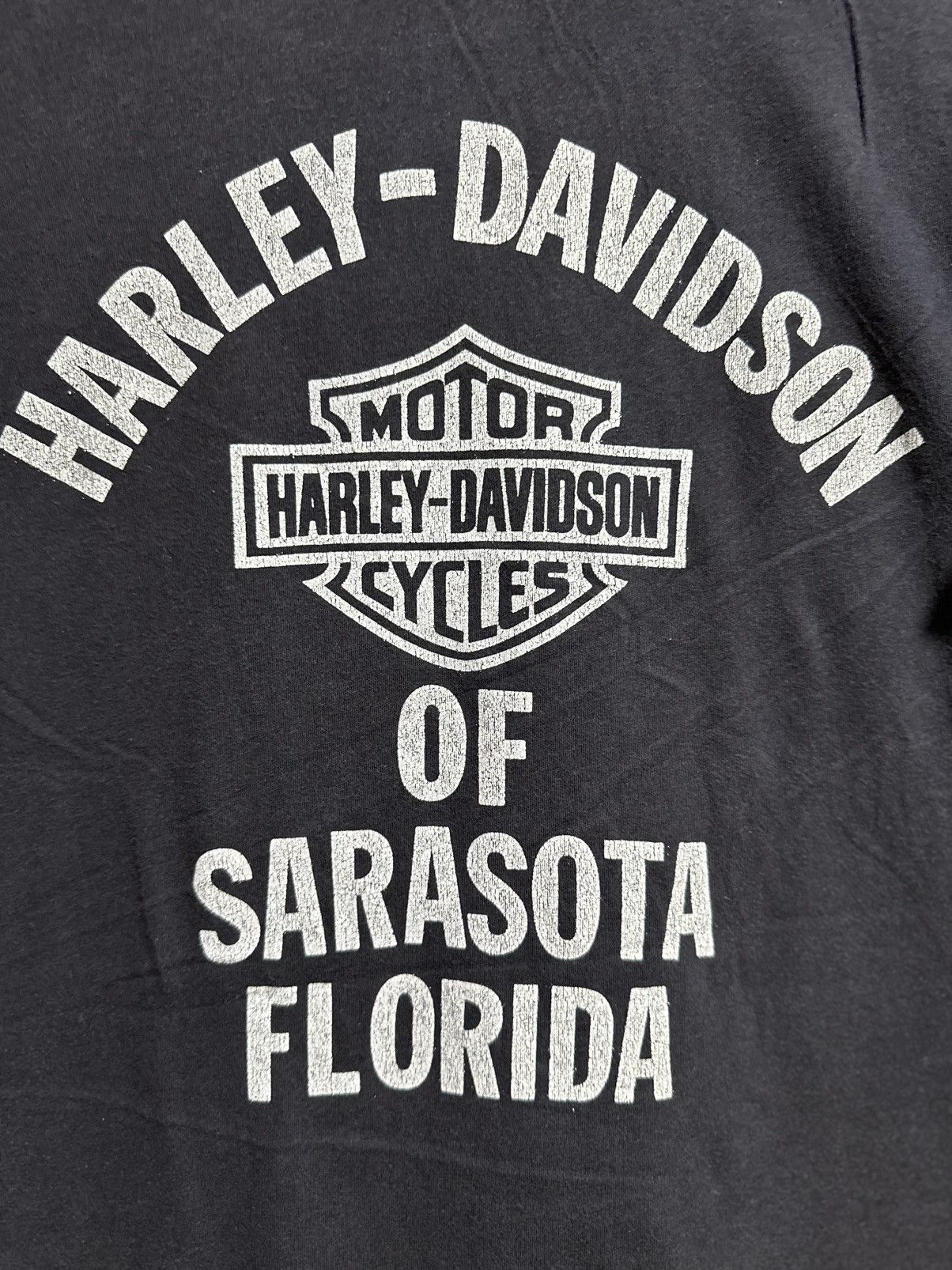 Harley Davidson × Vintage Vintage Harley-Davidson Of Sarasota Florida Faded Tee Size US S / EU 44-46 / 1 - 7 Thumbnail