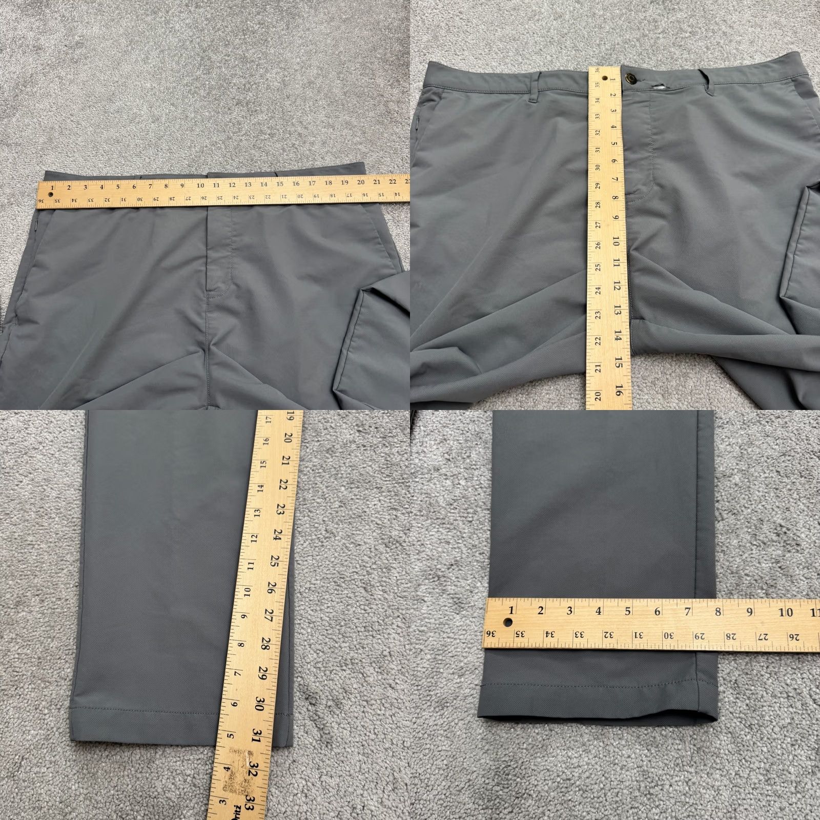 Banana Republic Banana Republic Slim Fit 5-Pocket Pants Mens 40x32 Gray Polyester Chino Slim Bib? Size US 40 / EU 56 - 10 Thumbnail