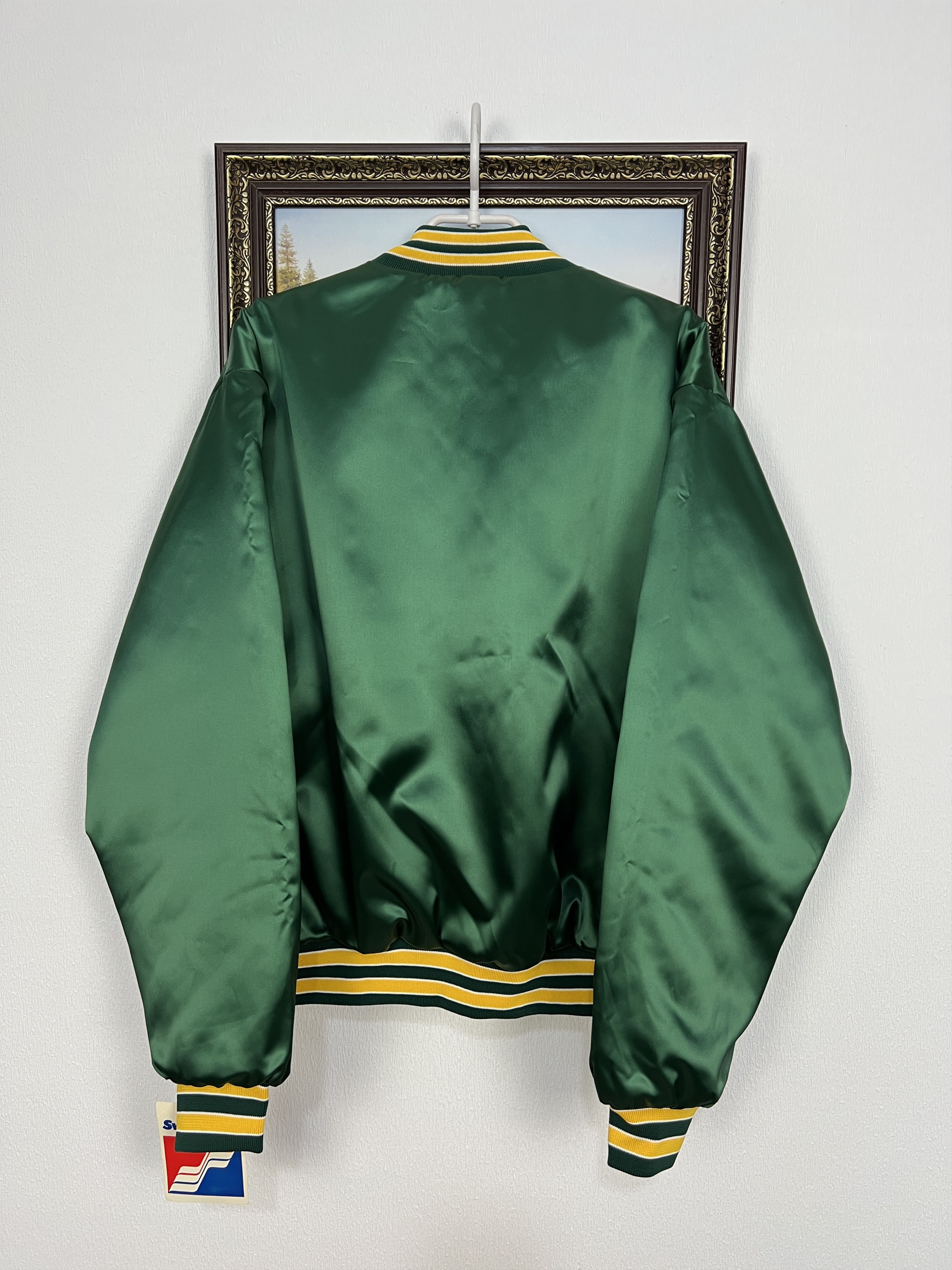 Vintage Vintage 90's Oakland Athletics Jacket MLB Satin Bomber Size US L / EU 52-54 / 3 - 11 Thumbnail