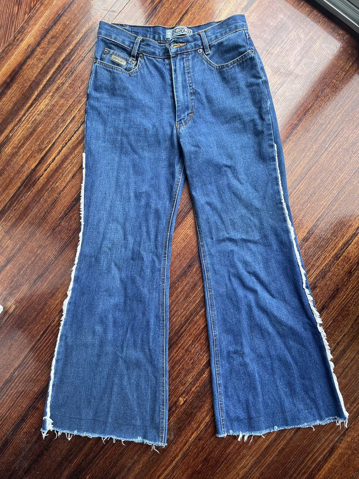 image of Deadstock Pervert Cropped Jeans in Blue, Women's (Size 26)
