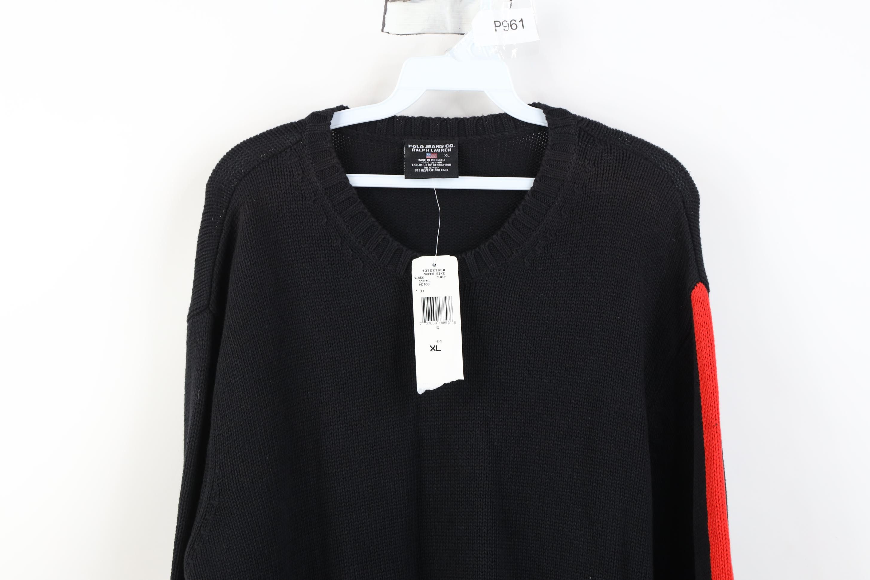 Polo Ralph Lauren Deadstock Vintage 90s Ralph Lauren Cotton Crewneck Sweater Size US XL / EU 56 / 4 - 2 Thumbnail