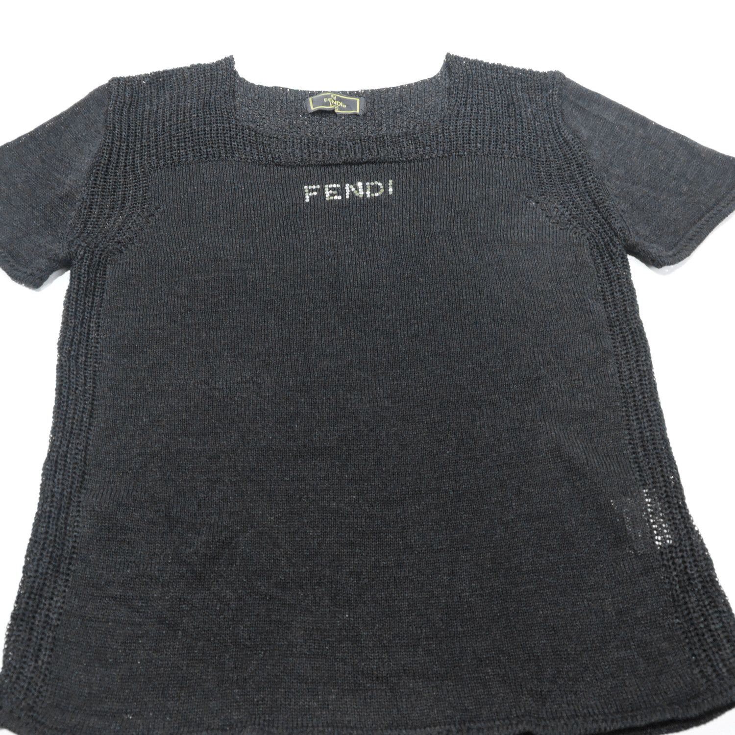 Fendi FENDI SMALL LOGO KNIT T-SHIRT Size M / US 6-8 / IT 42-44 - 6 Thumbnail