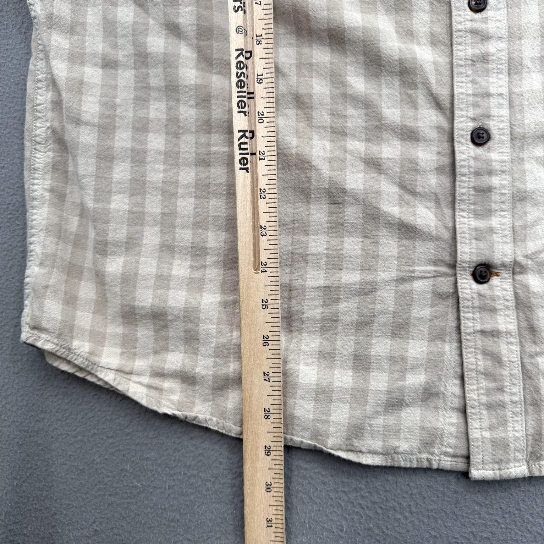 Carhartt VINTAGE Carhartt Shirt Mens XL Beige Gray Plaid Short Sleeve Button Front Workwear Size US XL / EU 56 / 4 - 5 Thumbnail