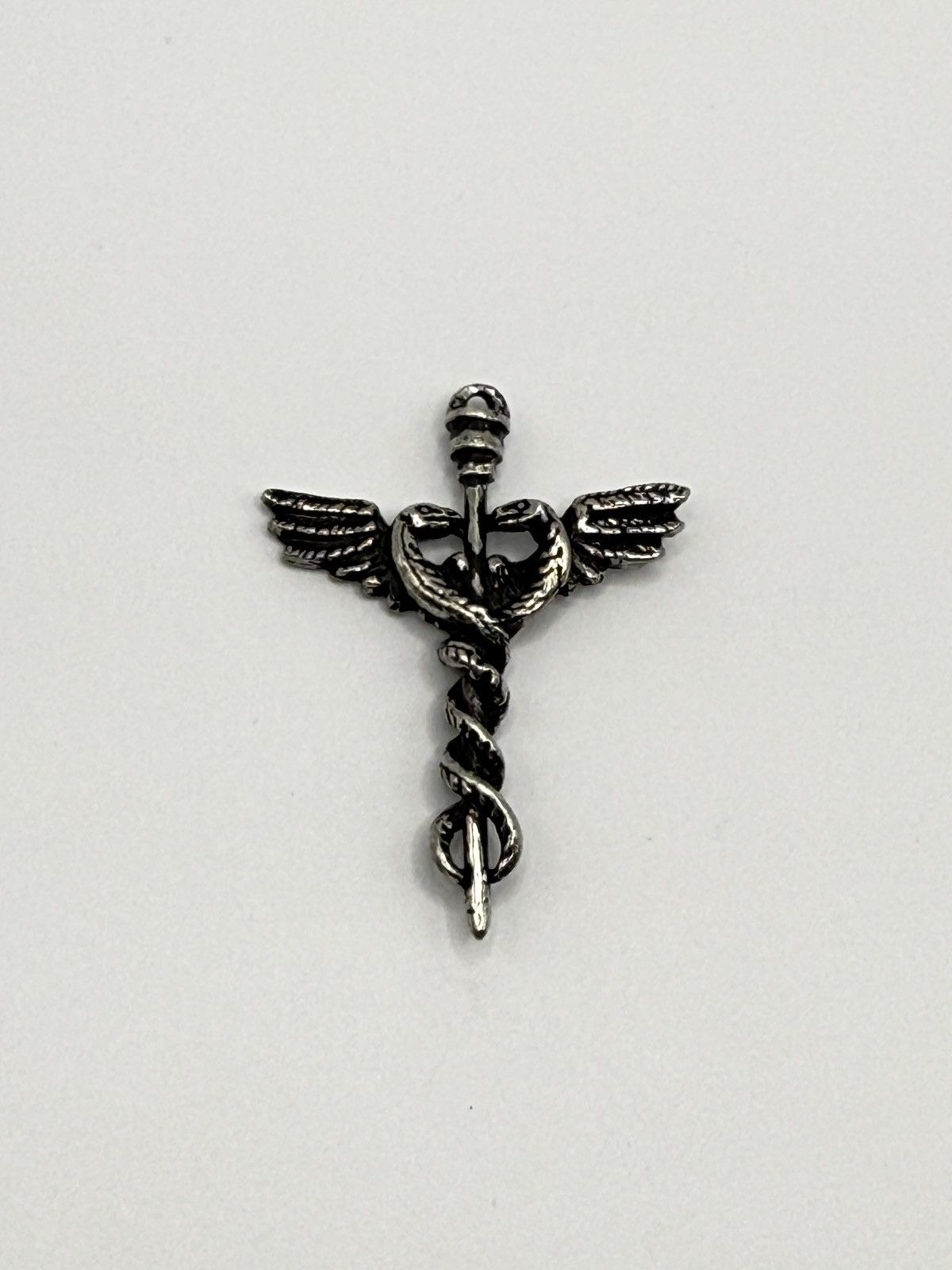 Seditionaries Alchemy 1990s caduceus earring/pendant biker/goth chrome erd Size ONE SIZE - 1 Thumbnail