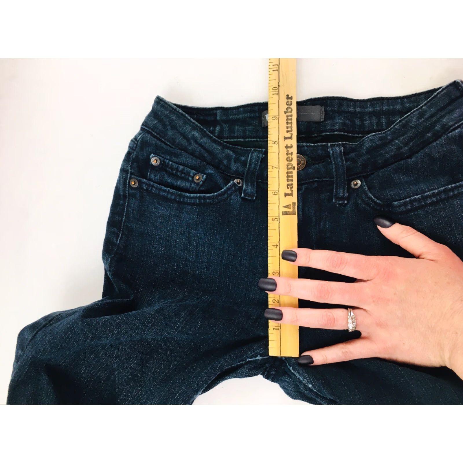 Levi's Levi's Pants Women's Size 5M 27x32 Dark Mid Rise Denim Strauss Legging Jeans Size 24" / US 00 / IT 34 - 6 Thumbnail