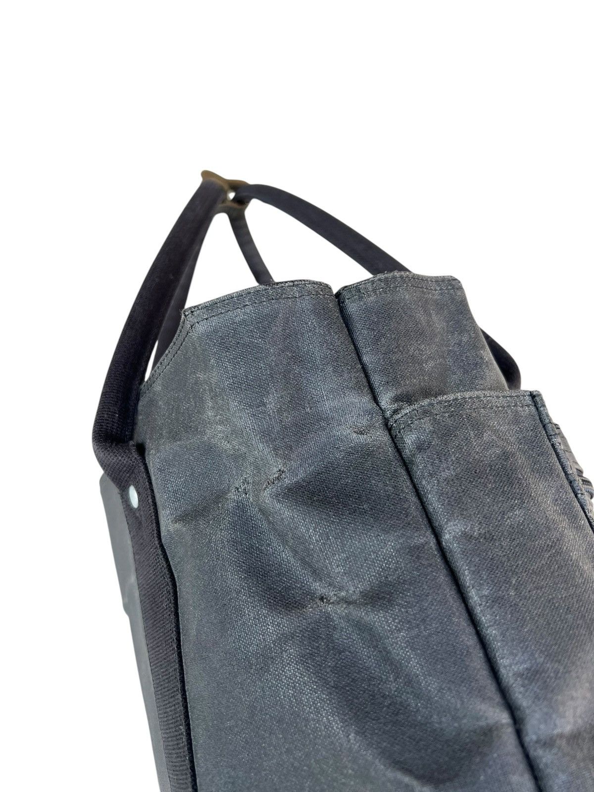 Porter Porter Yoshida Distress Faded Waxed Canvas Leather Tote Bag Size ONE SIZE - 17 Thumbnail