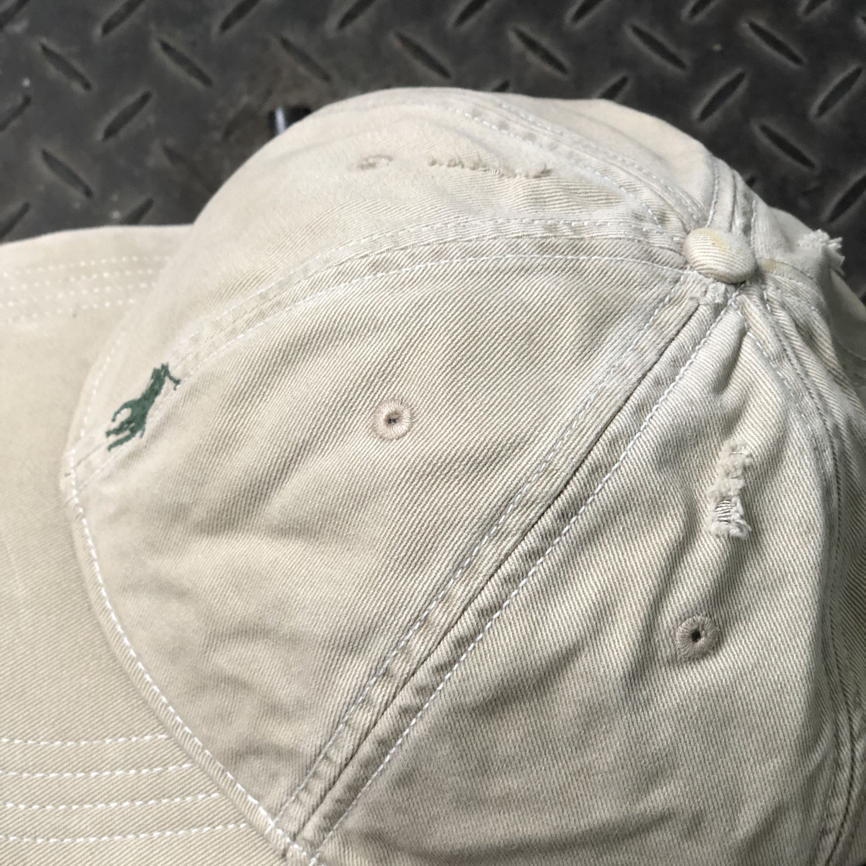 Polo Ralph Lauren 🔥RARE🔥Vintage 80s Polo Ralph Lauren Ripped Distressed Hat Size ONE SIZE - 4 Thumbnail