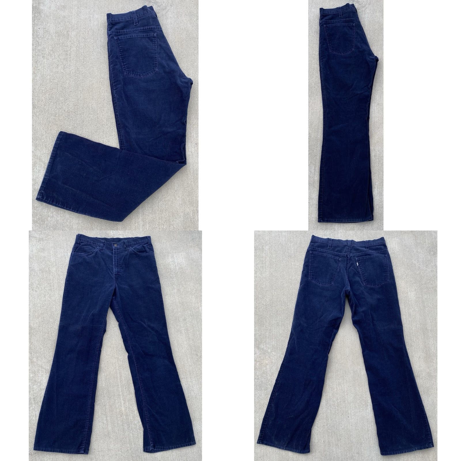 Levi's VINTAGE Levi’s 517 Corduroy Pants Navy Blue 32 x 32 Talon Zipper 1970s Casual Mens Size US 32 / EU 48 - 10 Thumbnail