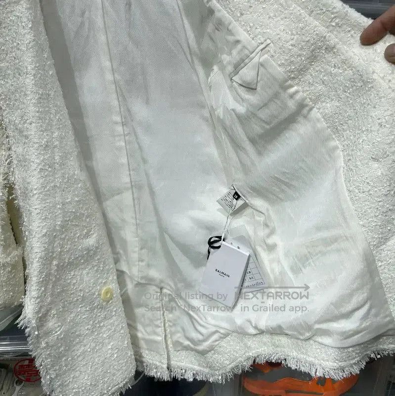 Balmain Balmain Women's White Nylon Double-Breasted Coat . Size M / US 6-8 / IT 42-44 - 3 Thumbnail