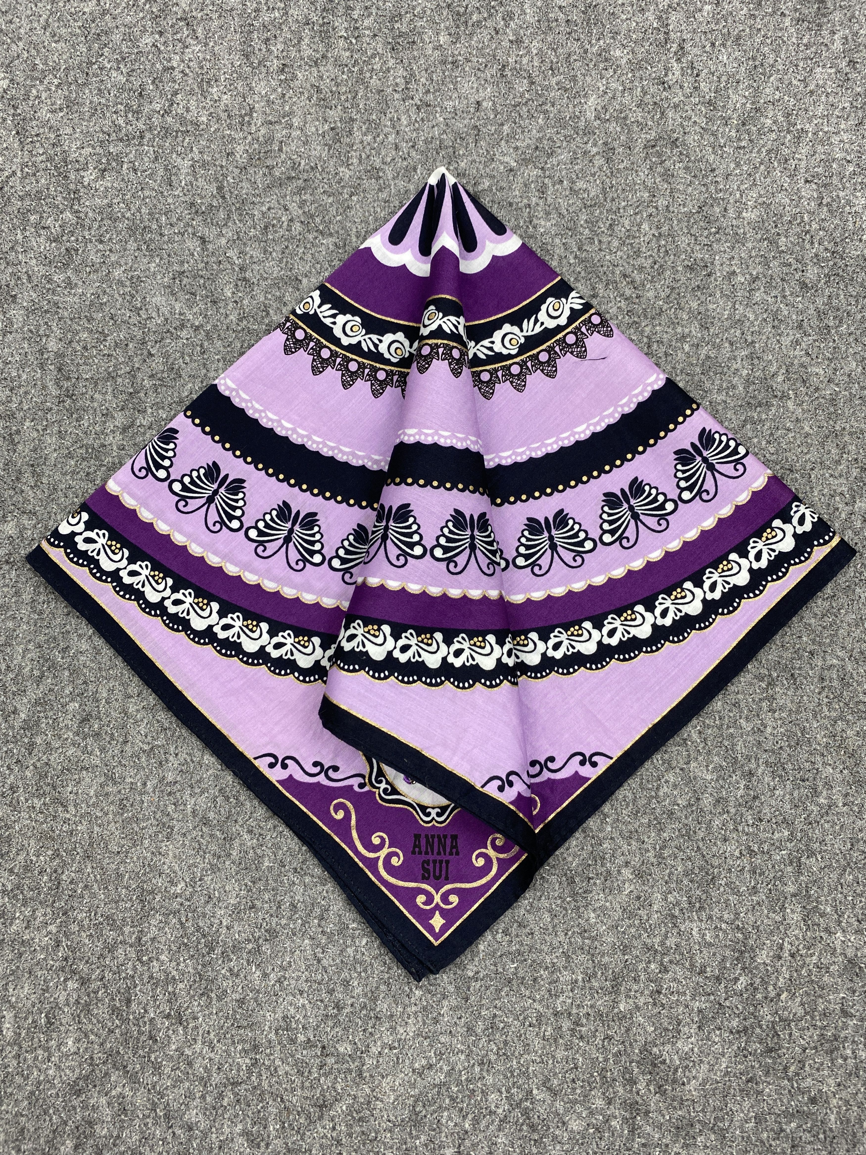 Anna Sui × Vintage Anna Sui Handkerchief / Bandana / Neckerchief HKC0279 Size ONE SIZE - 3 Thumbnail