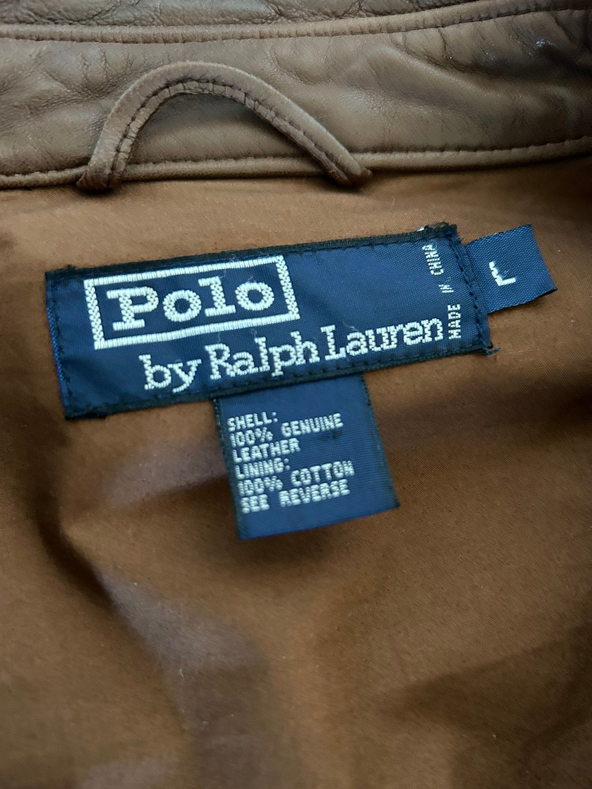 Polo Ralph Lauren Lamb skin Leather Jacket Size US L / EU 52-54 / 3 - 2 Preview