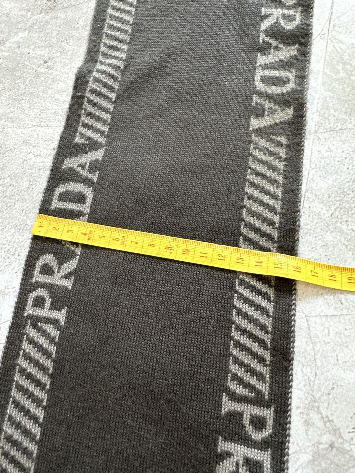 Prada Prada Logo Intarsia Two-Tone wool scarf Size ONE SIZE - 8 Thumbnail