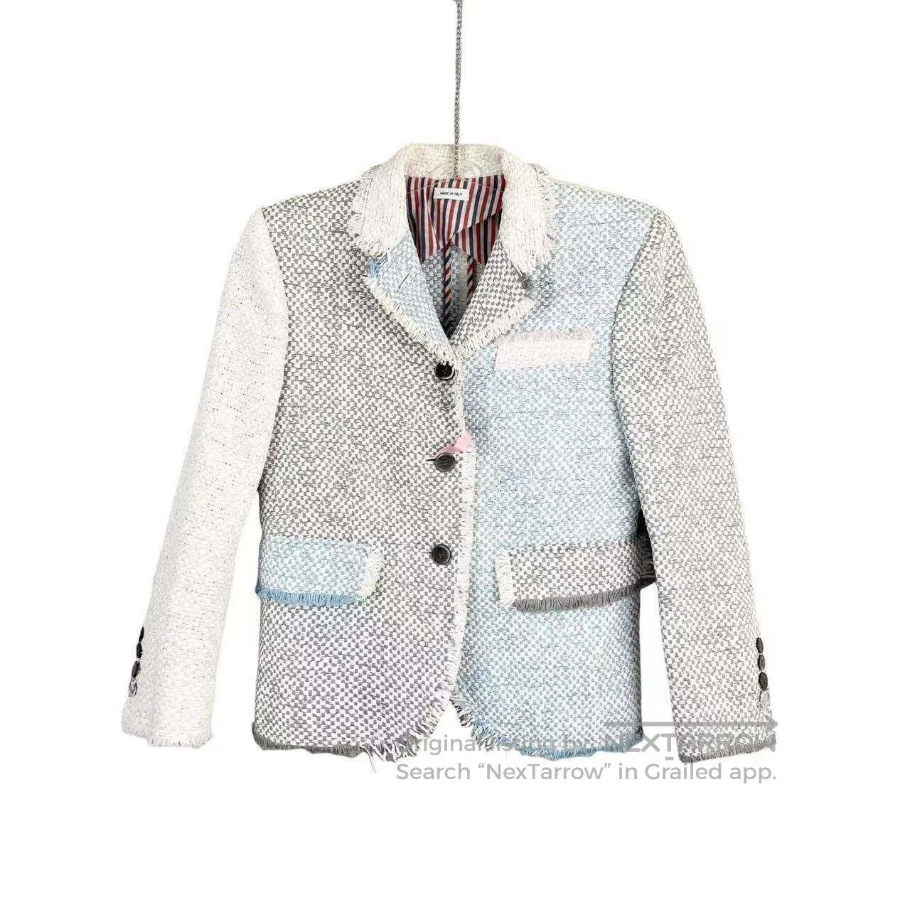 Thom Browne Thom Browne Macron color-blocked woven tweed suit| Size XS / US 0-2 / IT 36-38 - 1 Thumbnail