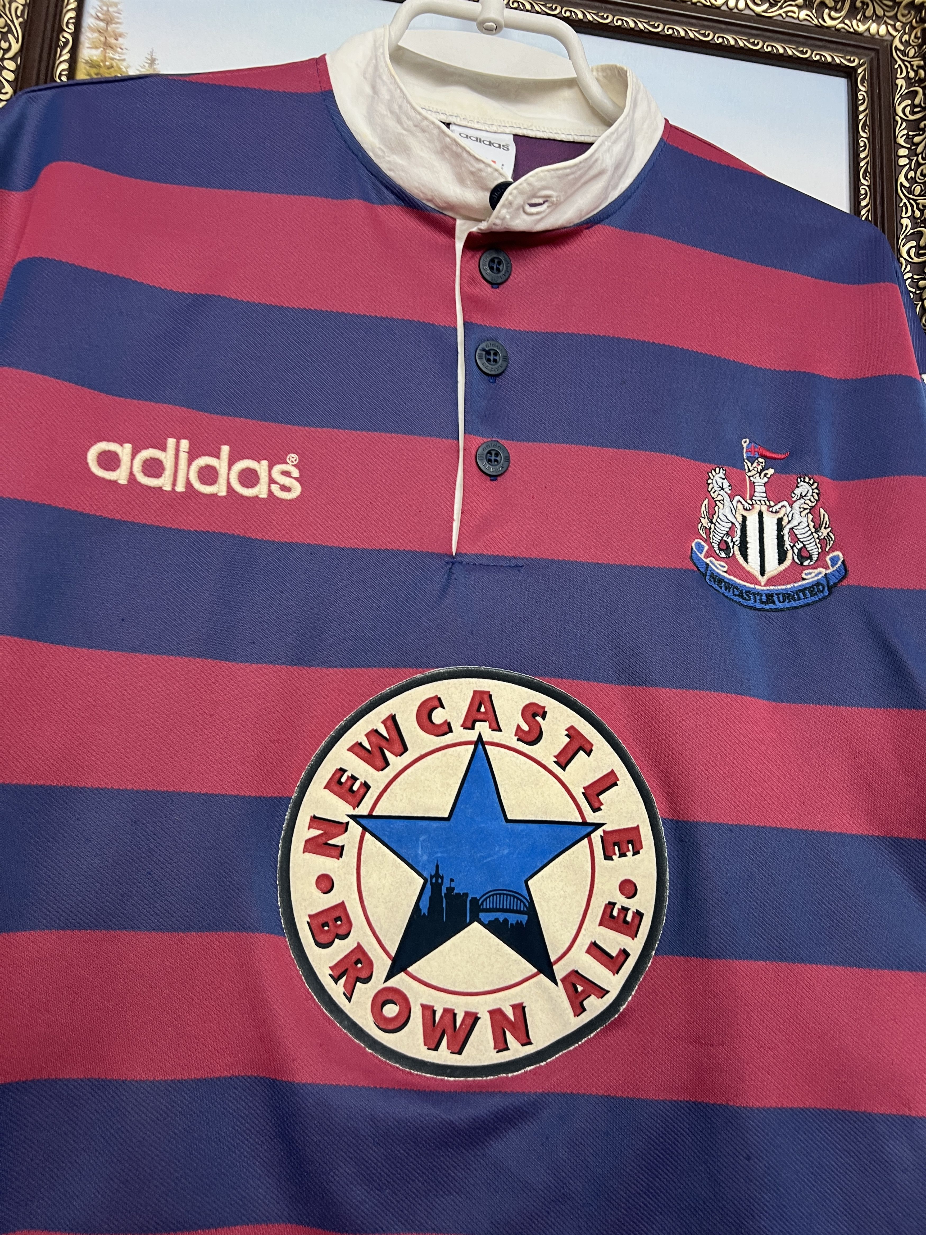 Adidas Newcastle Away football shirt 1995 Soccer Jersey Trikot Size S / US 4 / IT 40 - 3 Thumbnail