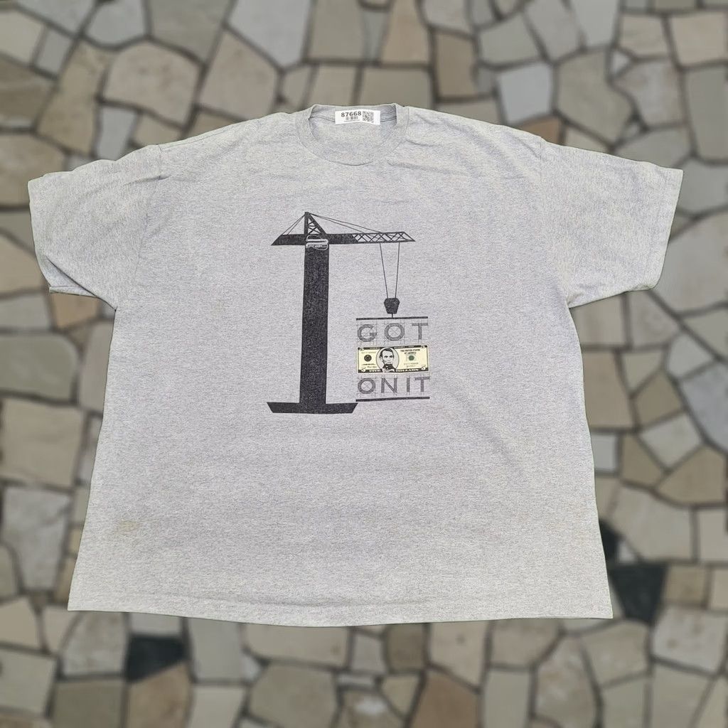 Vintage VINTAGE Funny I-Got-5-On-It Humor Shirt 2XL/3XL Gray 1990s Graphic Tee Mens Shirt Size US XXL / EU 58 / 5 - 1 Thumbnail