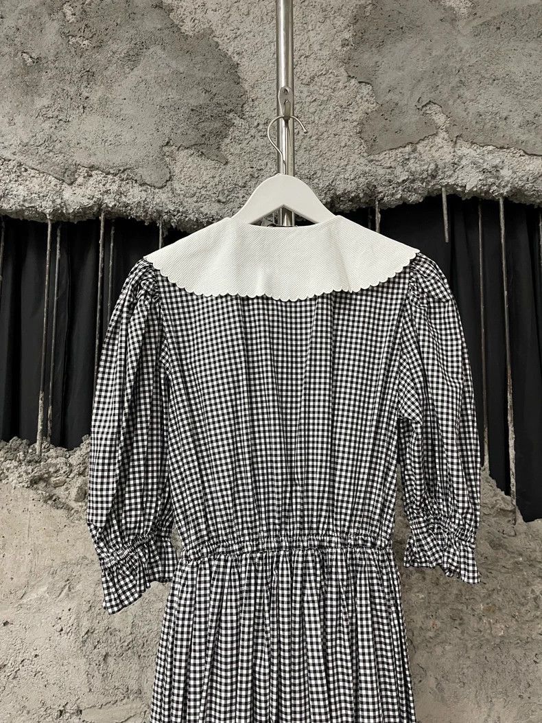 Prada Miumiu Checkered Dress with White Collar -2505 Size S / US 4 / IT 40 - 3 Thumbnail