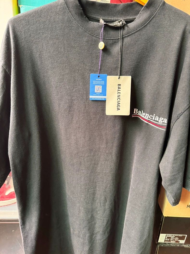 Balenciaga Balenciaga 23 SS Embroidered Cola Destroy Made Old Short Sl Size US S / EU 44-46 / 1 - 1 Thumbnail