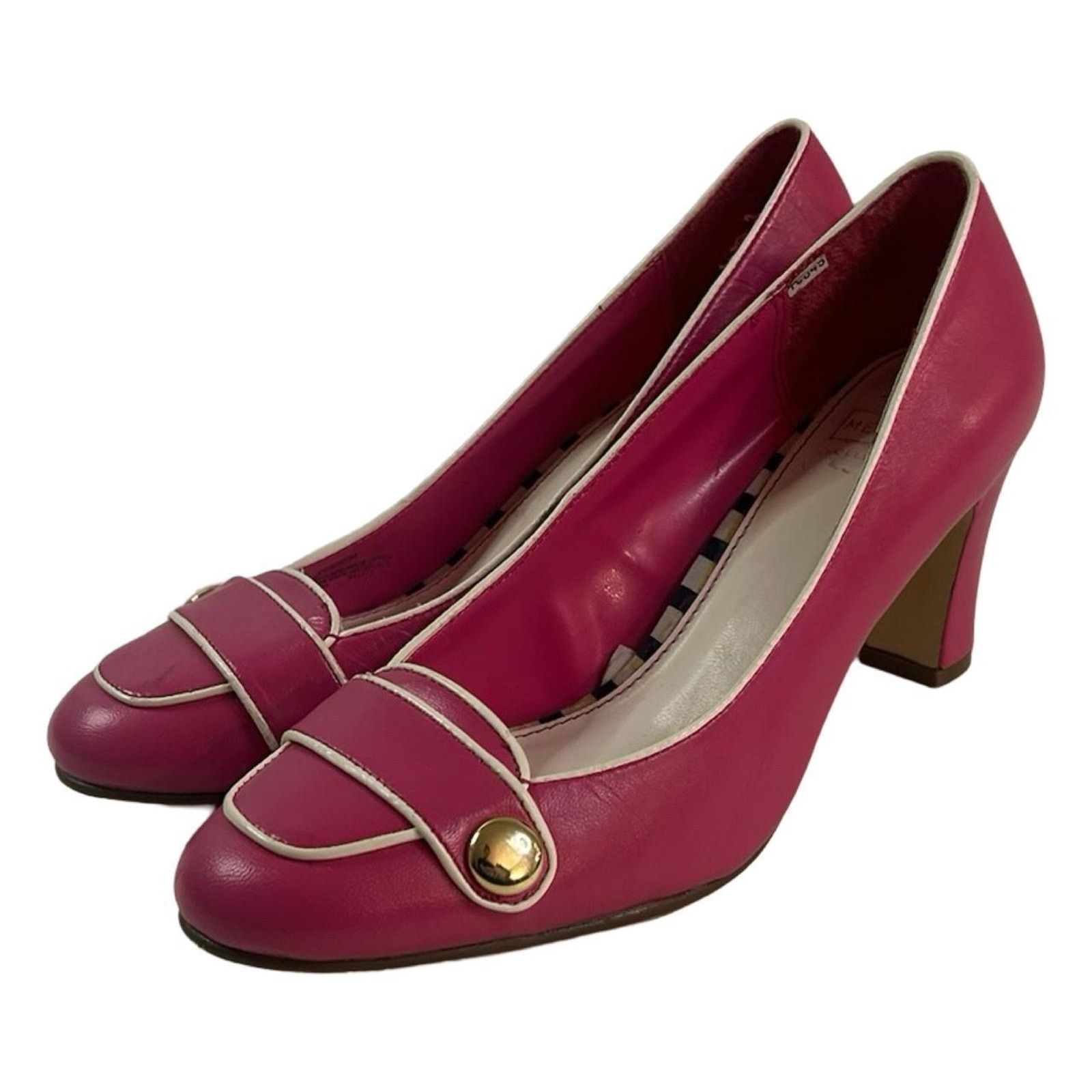 Merona Y2k loafer heels office siren sz 6.5 pink by merona Size US 6.5 / IT 36.5 - 5 Thumbnail