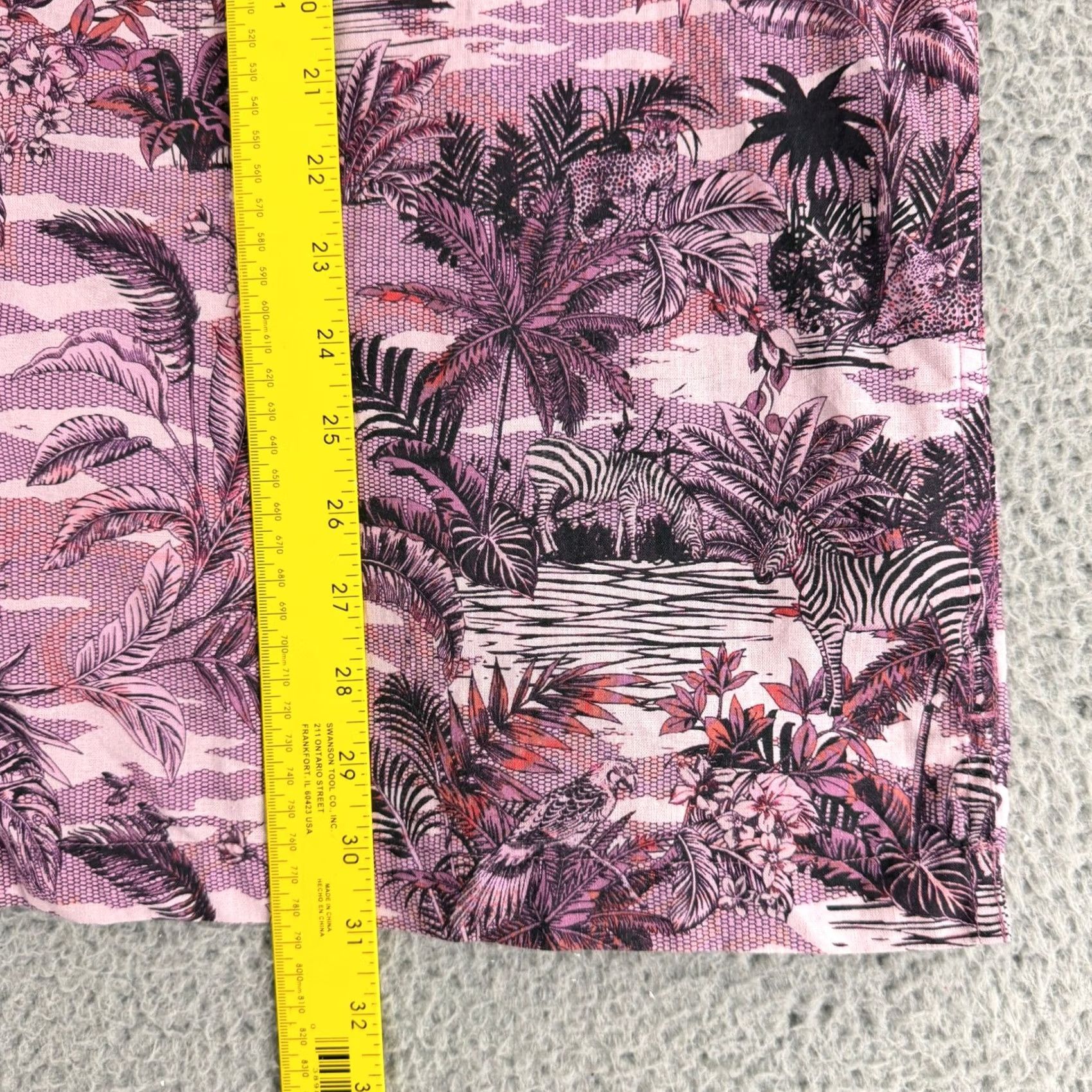 Robert Graham Robert Graham Button Up Shirt Mens 3XL Purple Tropical Zebra Linen Classic Fit Shirt Size US XXL / EU 58 / 5 - 7 Thumbnail