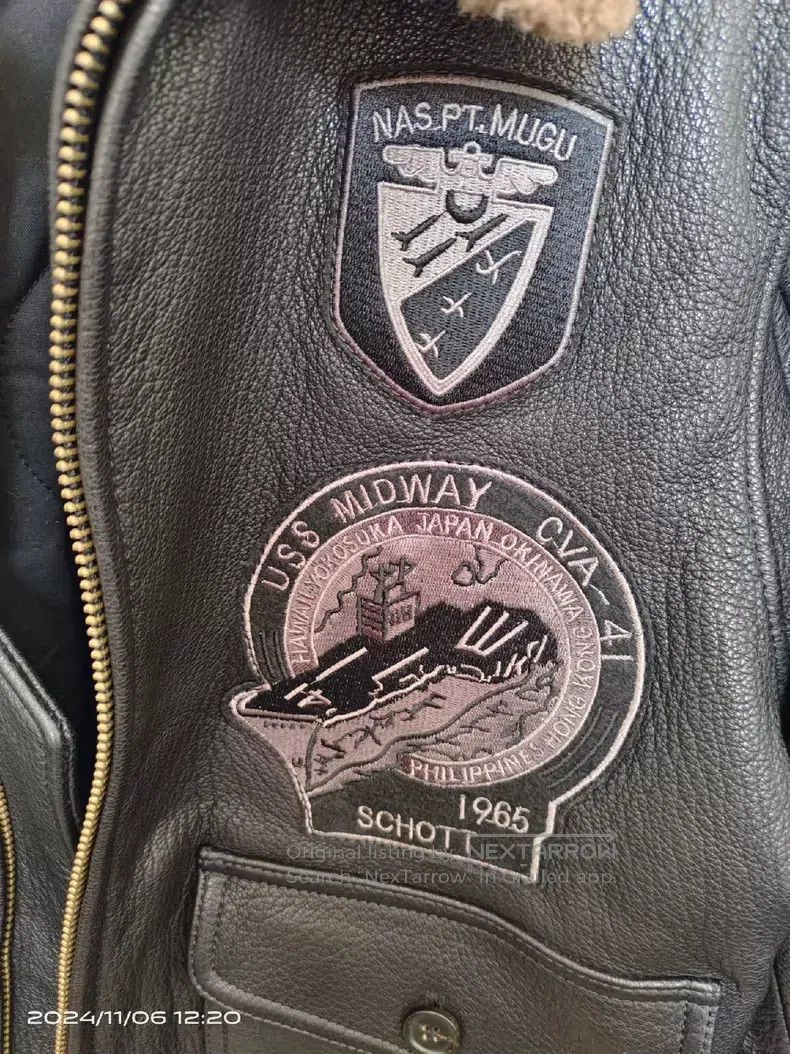 Schott Schott Genuine leather jacket for men embroidered leather Size US XL / EU 56 / 4 - 4 Thumbnail