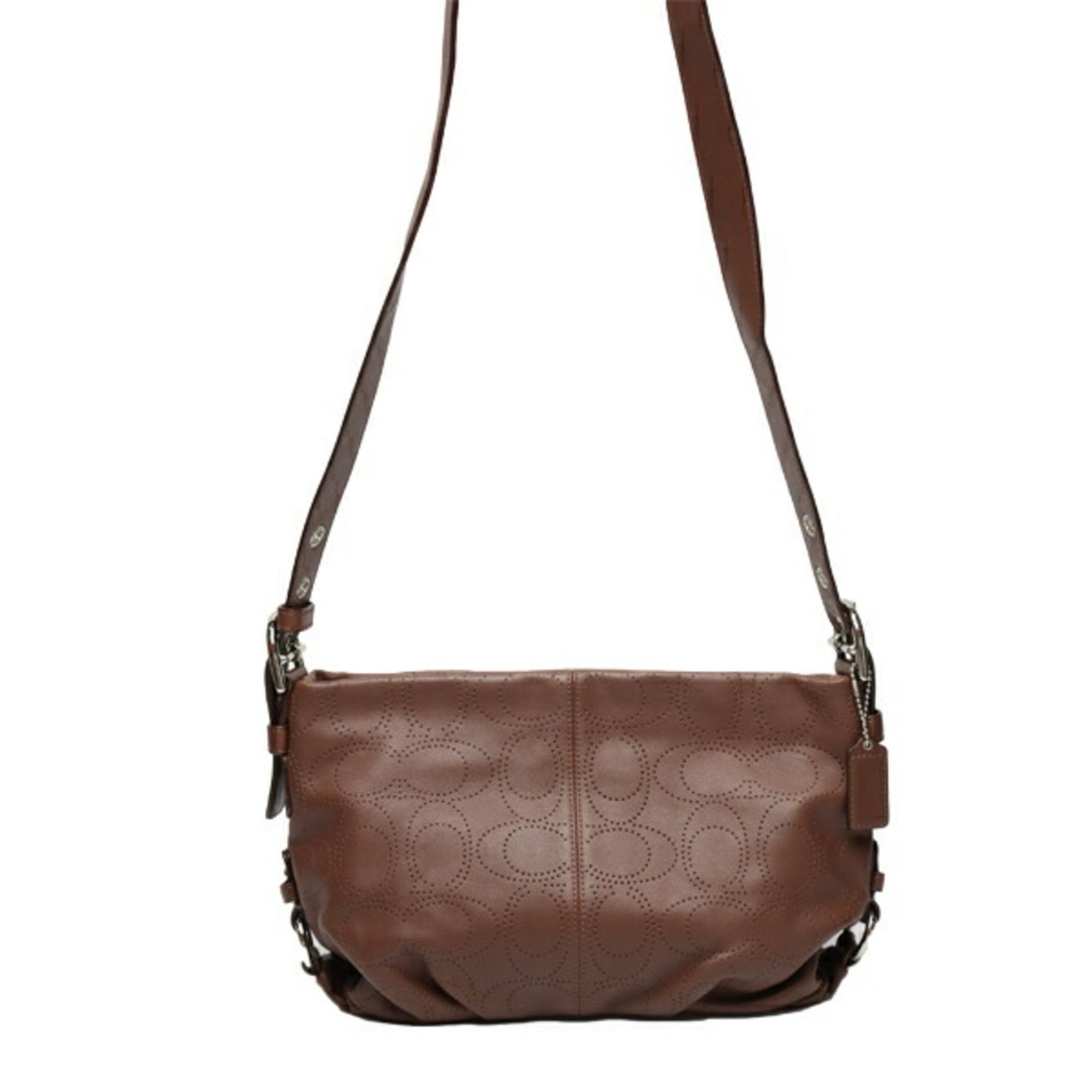 image of Coach Crossbody Calf Punching F17104 Coach Brown Shoulder Bag, Women's
