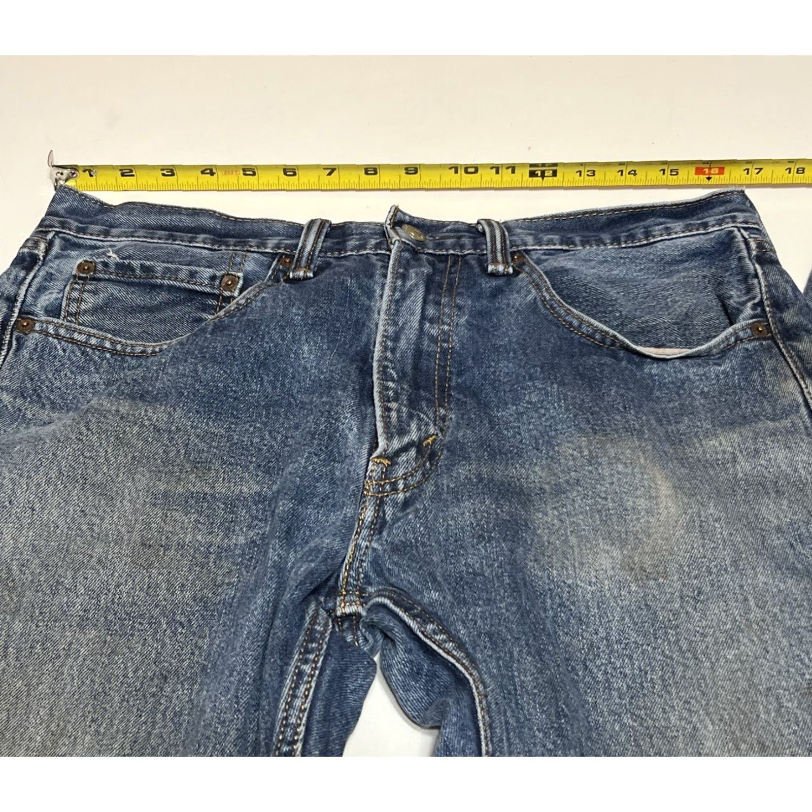 Levi's Levi's 505 Jeans Regular Distressed 34x32 34x34 5-Pocket Denim Blue Mens Casual Vintage? Size US 34 / EU 50 - 3 Thumbnail