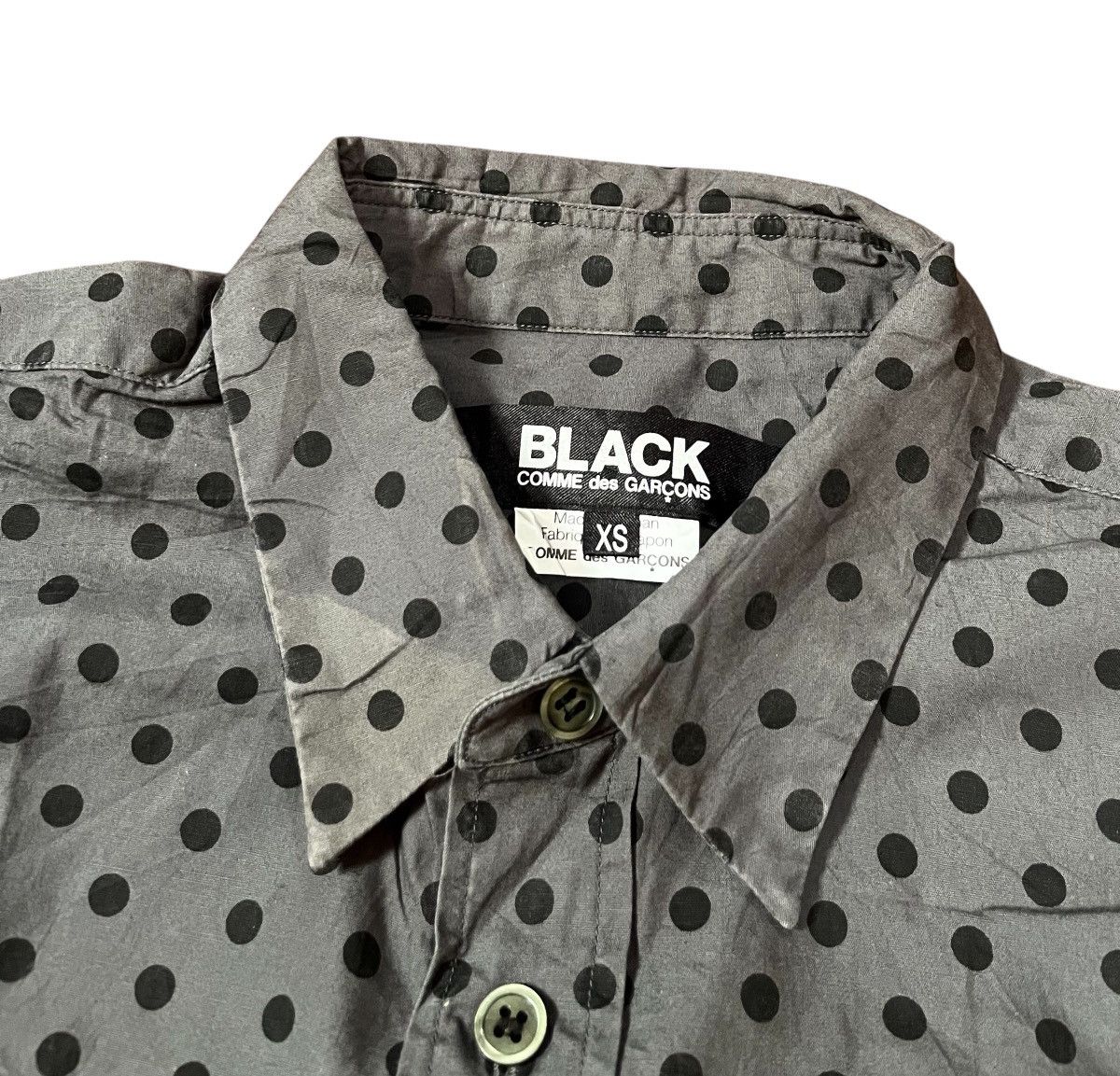 Comme des Garcons Black cdg AD2012 polkadot wool pocket button up shirt Size US S / EU 44-46 / 1 - 2 Thumbnail