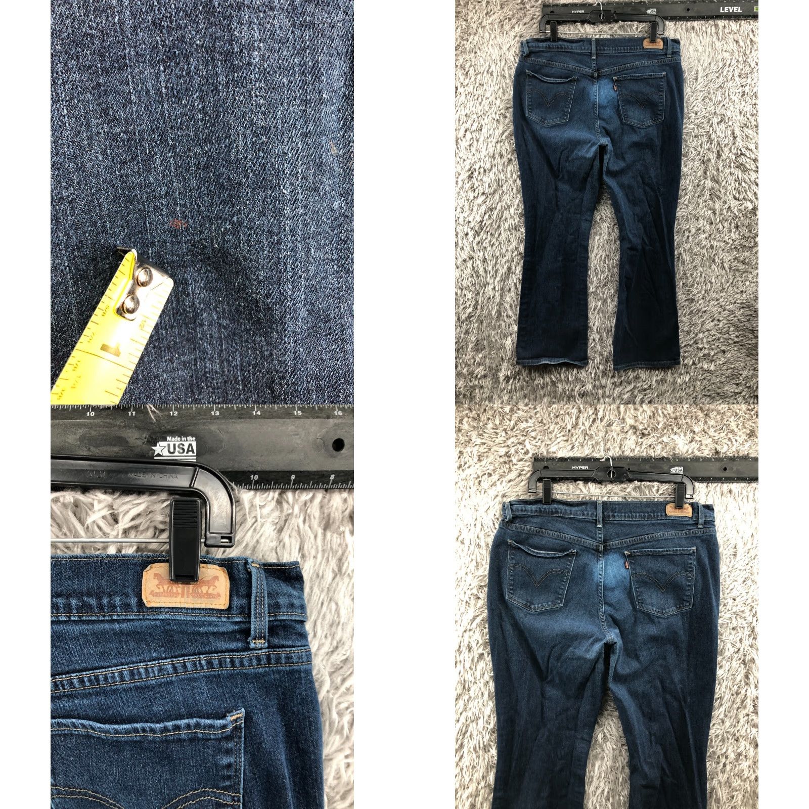 Levi's Levi's Jeans 515 Bootcut Size 16 Womens Dark Wash Blue Regular Inseam 30" Denim Cotton 5-Pocket Zipper Button Belt Loops Size 38" / US 16 / IT 52 - 8 Thumbnail