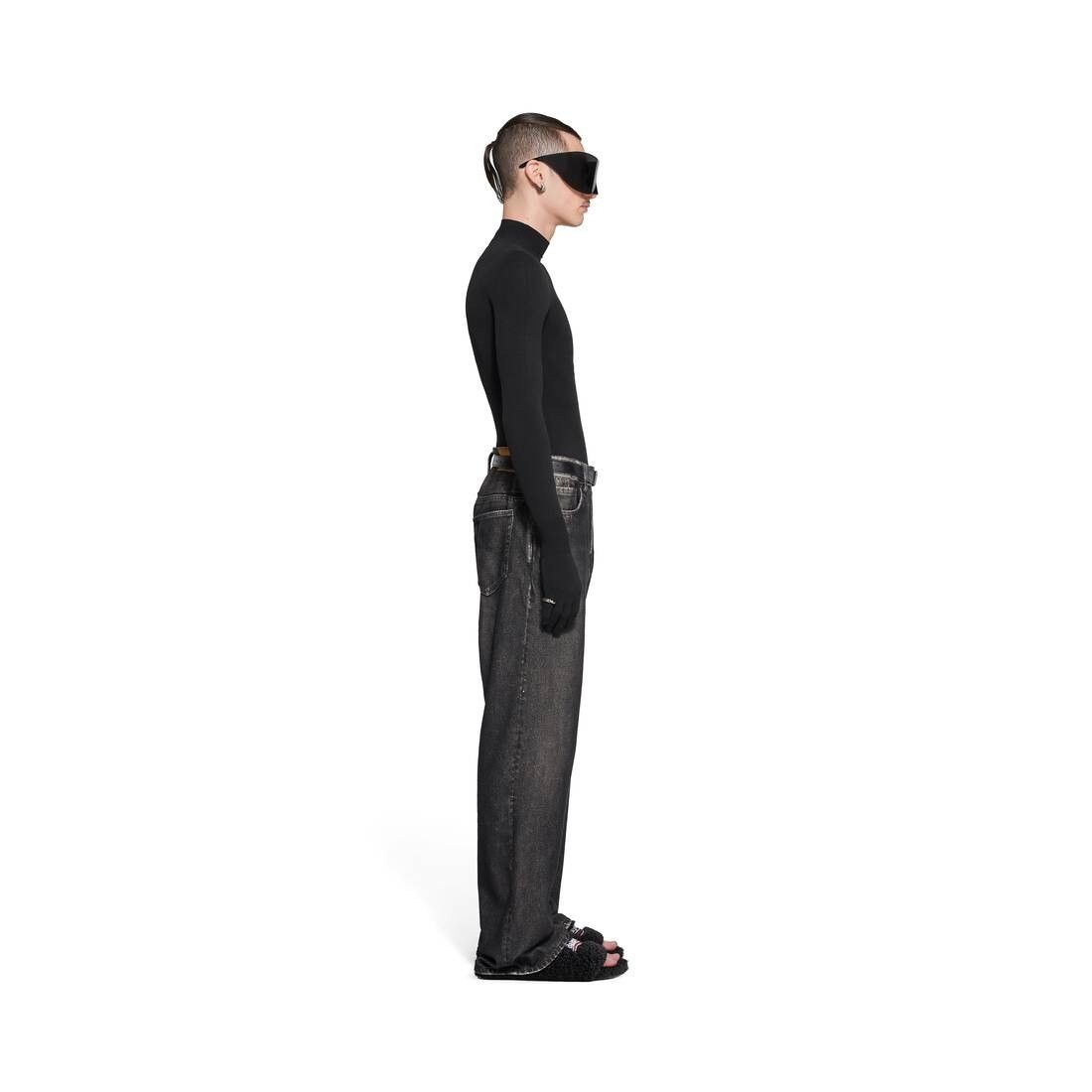 Balenciaga o1srvl11e0825 Denim Trompe L'Œil Pants in Black Size US 32 / EU 48 - 3 Thumbnail